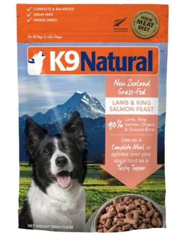 K9 Natural 全年齡凍乾羊肉及三文魚主食狗乾糧 (500G/1.8K)