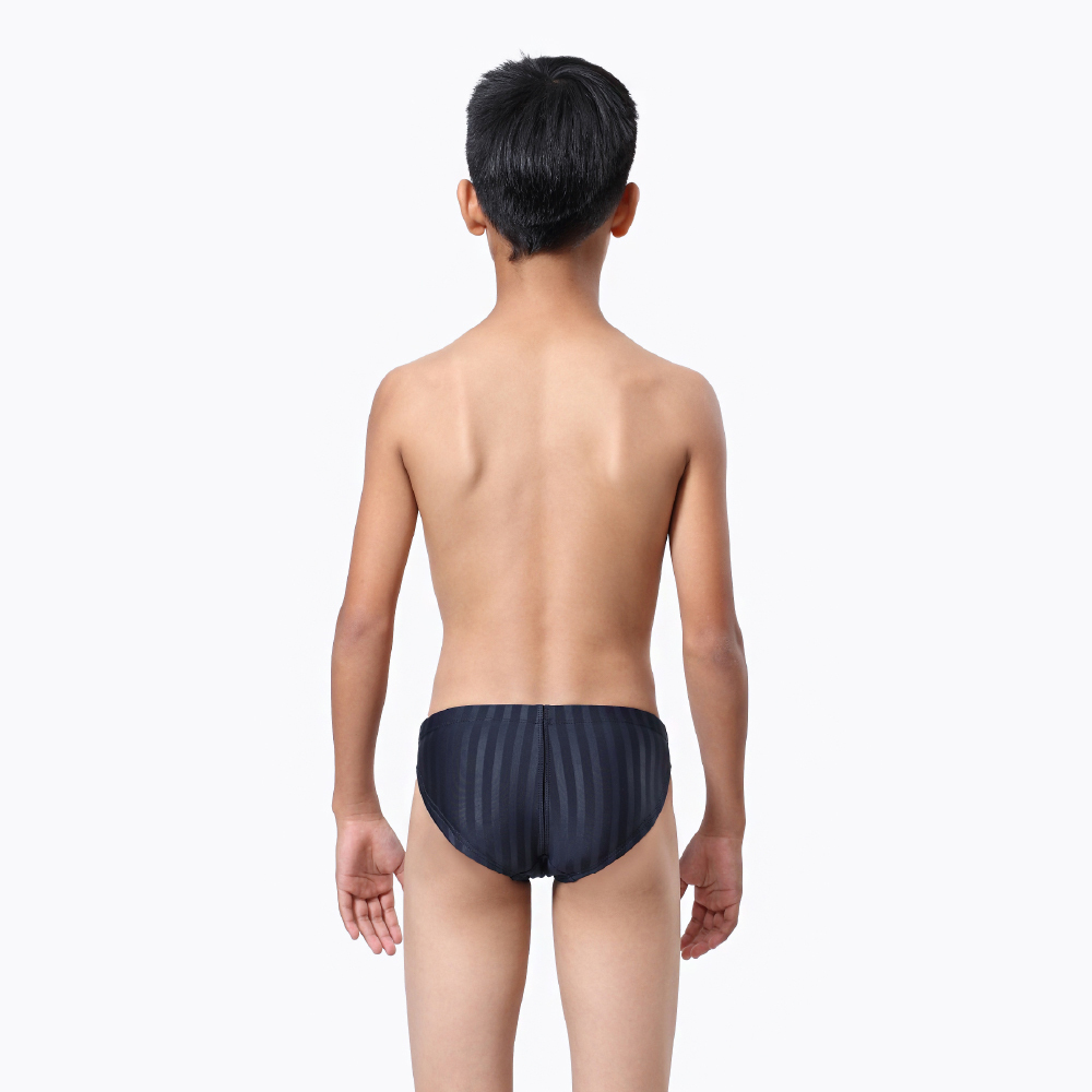 MAR-2140431J 小男競賽型泳裝-壓條(深藍)