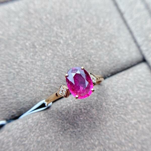 限量特價 18k真金真鑽 碧璽戒指 送證書