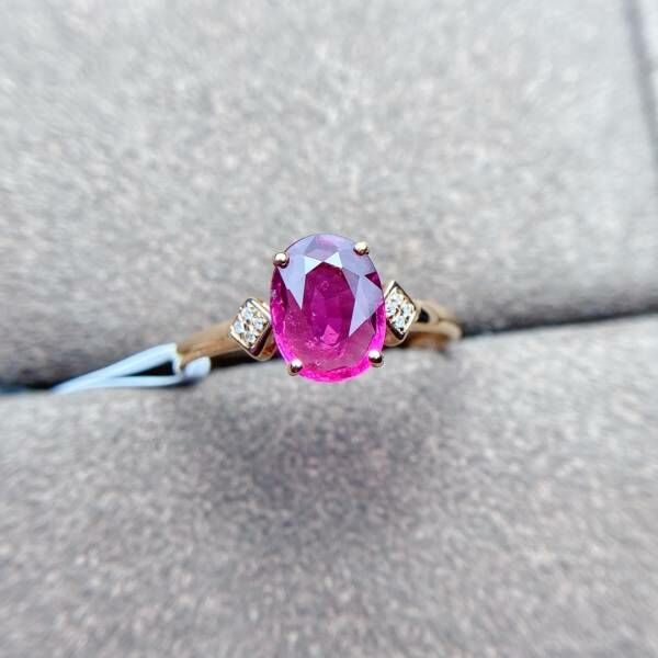 限量特價 18k真金真鑽 碧璽戒指 送證書