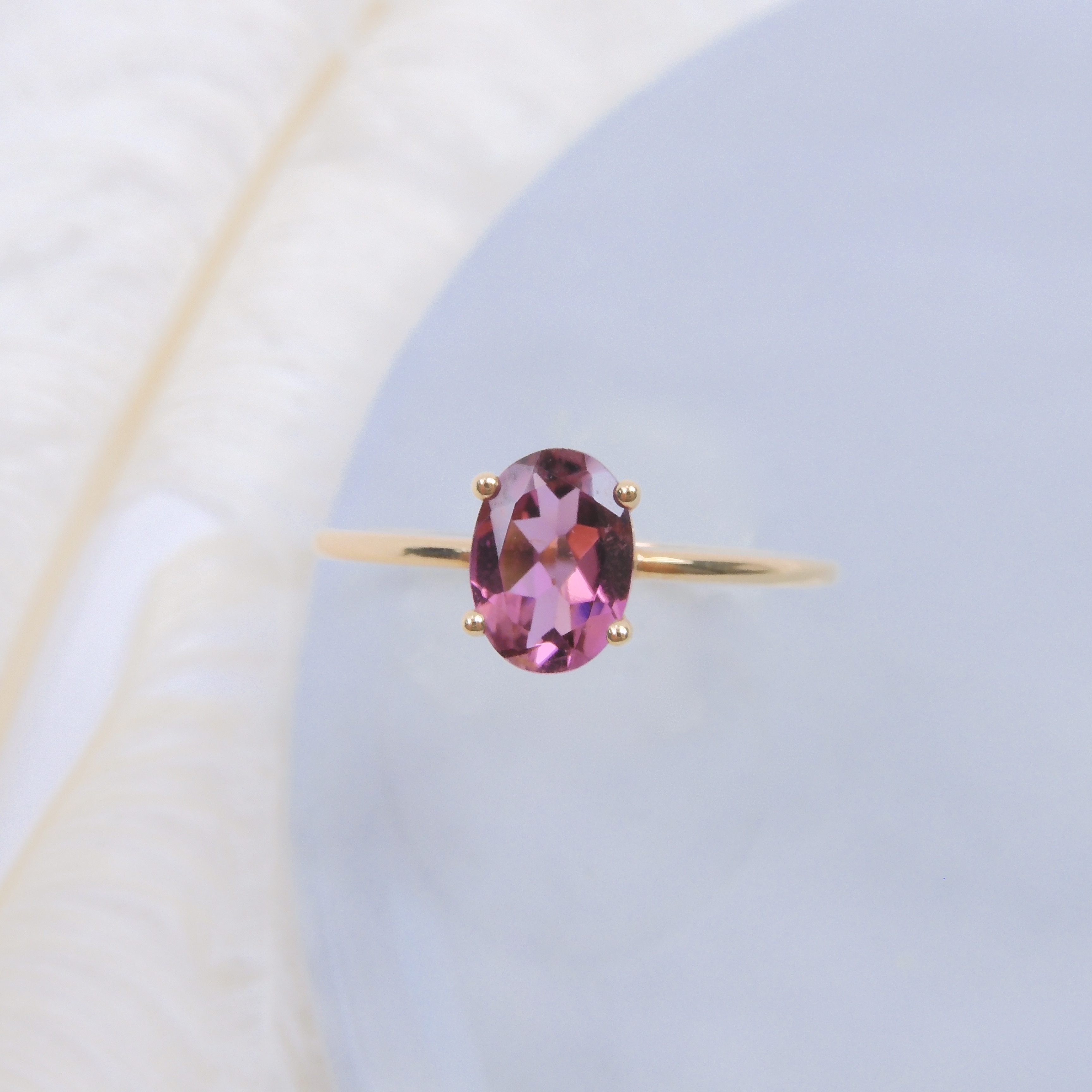 18K金 0.74ct 碧璽戒指