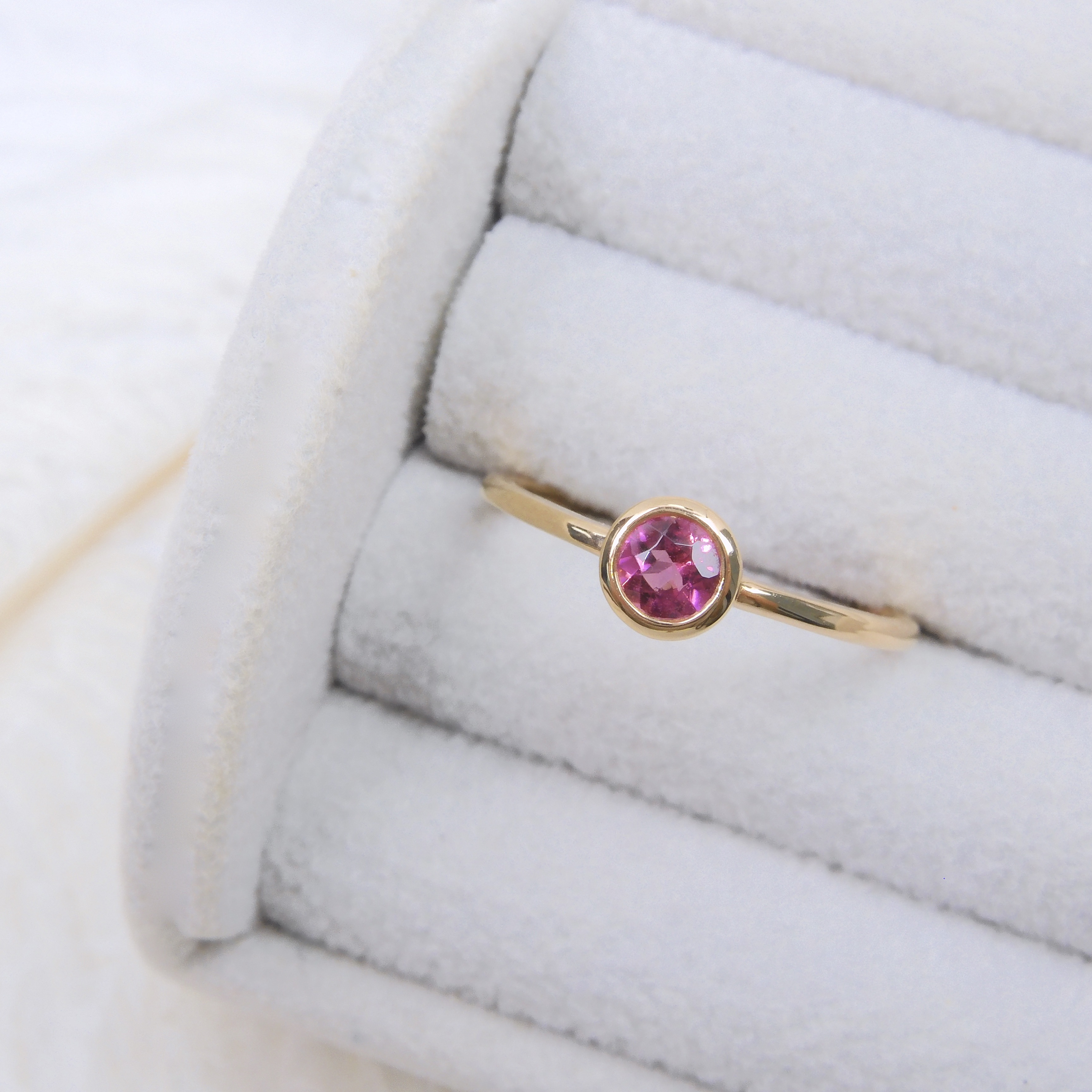 18K金 0.23ct 碧璽戒指