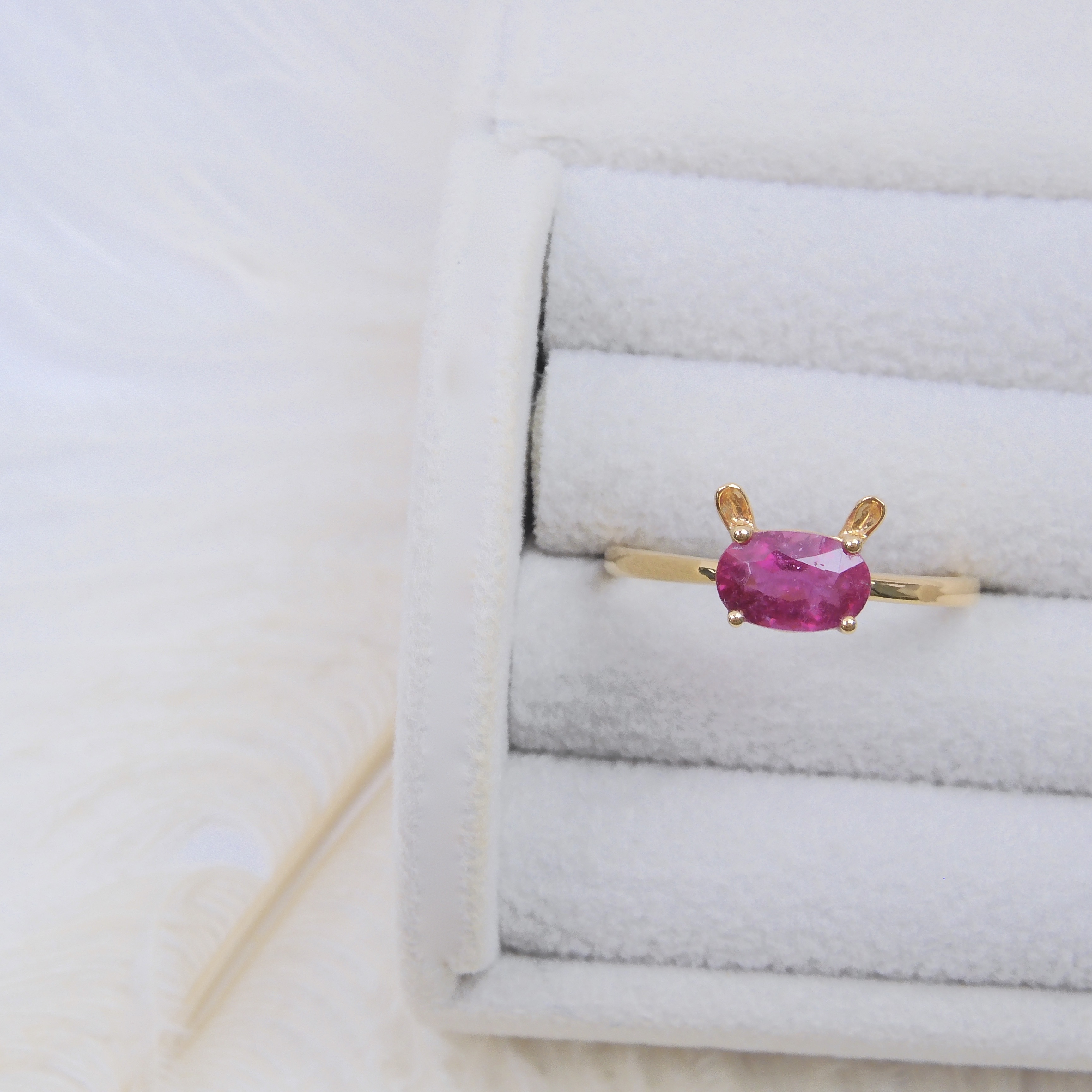 18K金 1.02ct 碧璽戒指