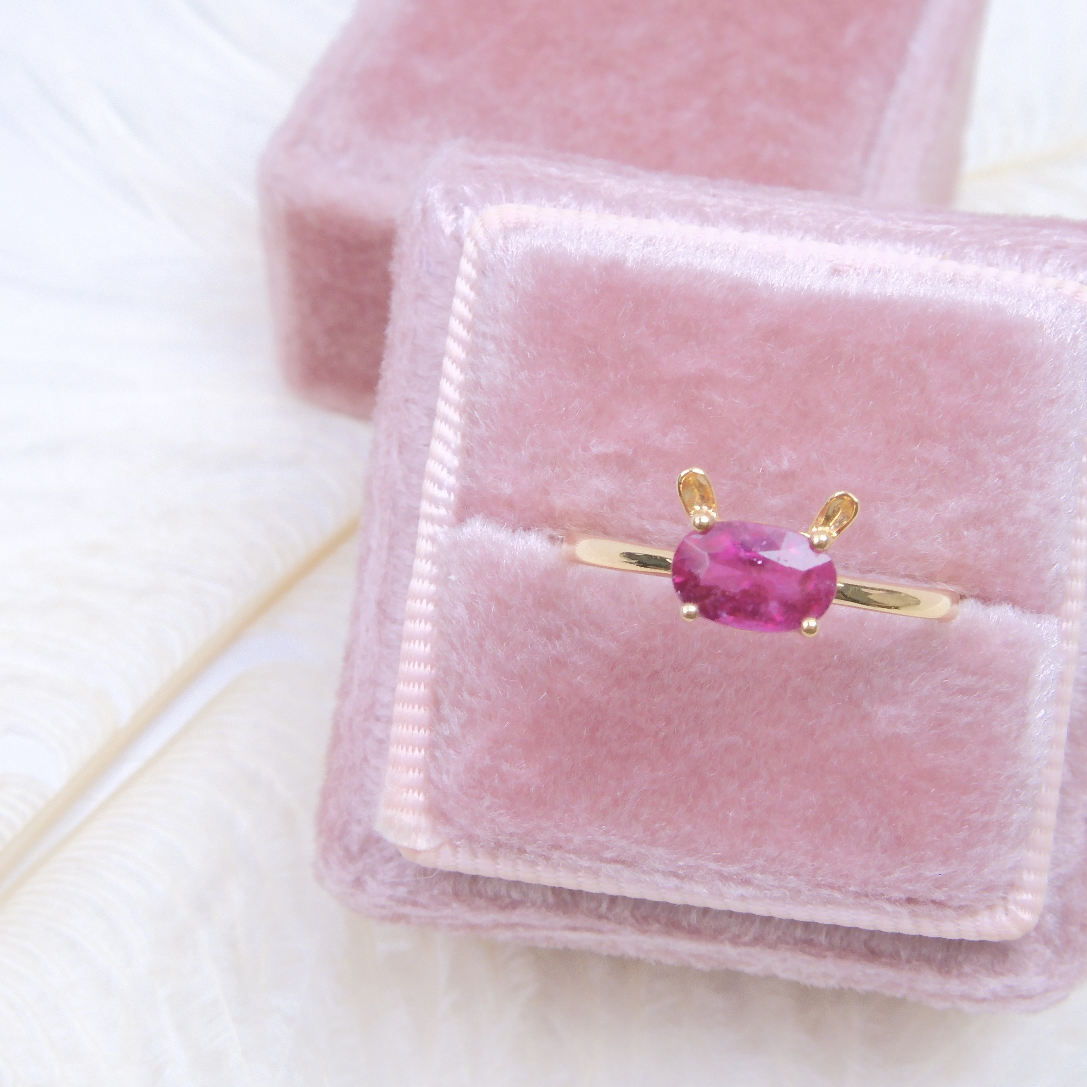 18K金 1.02ct 碧璽戒指