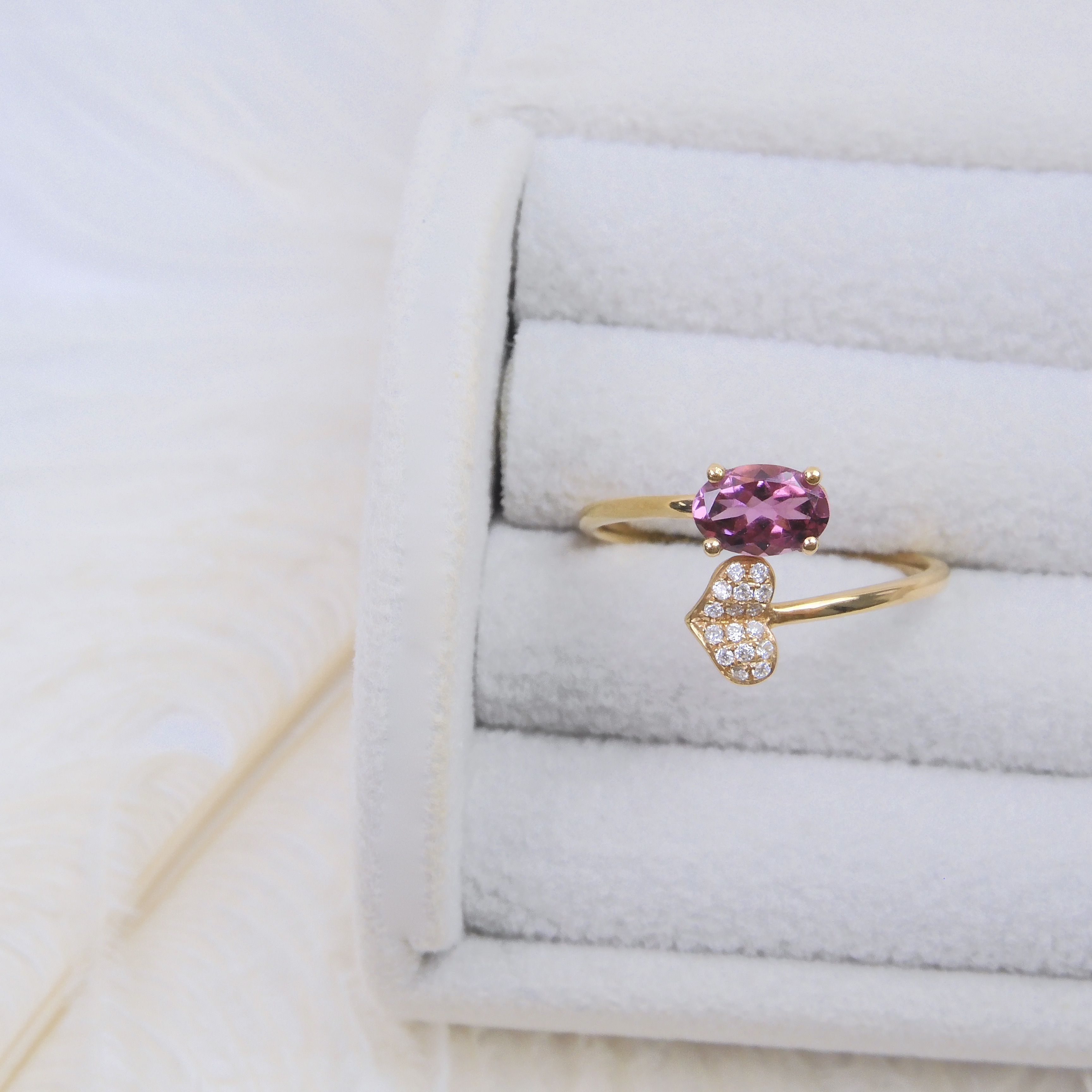 18K金 0.51ct 碧璽戒指