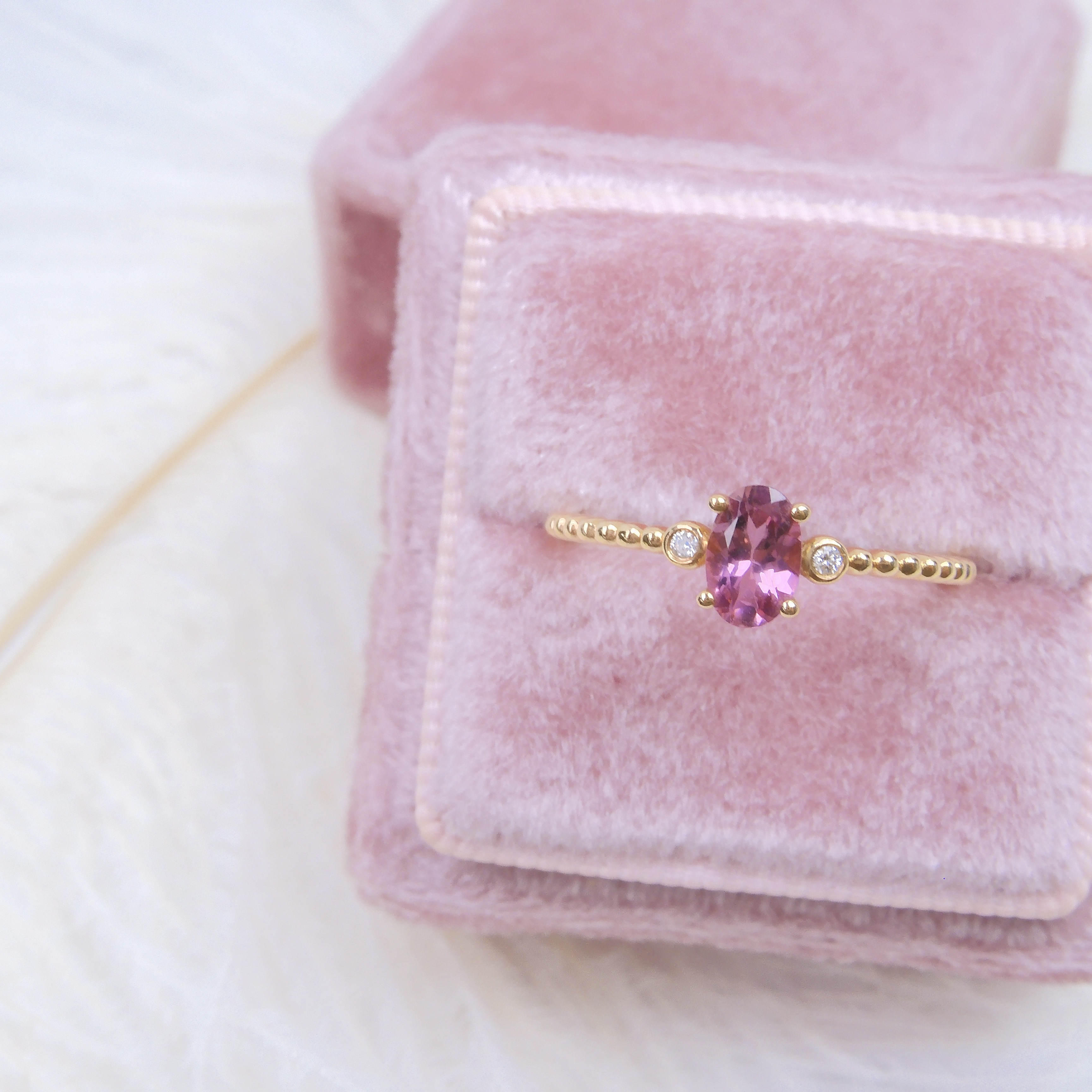 18K金 0.4ct 碧璽戒指