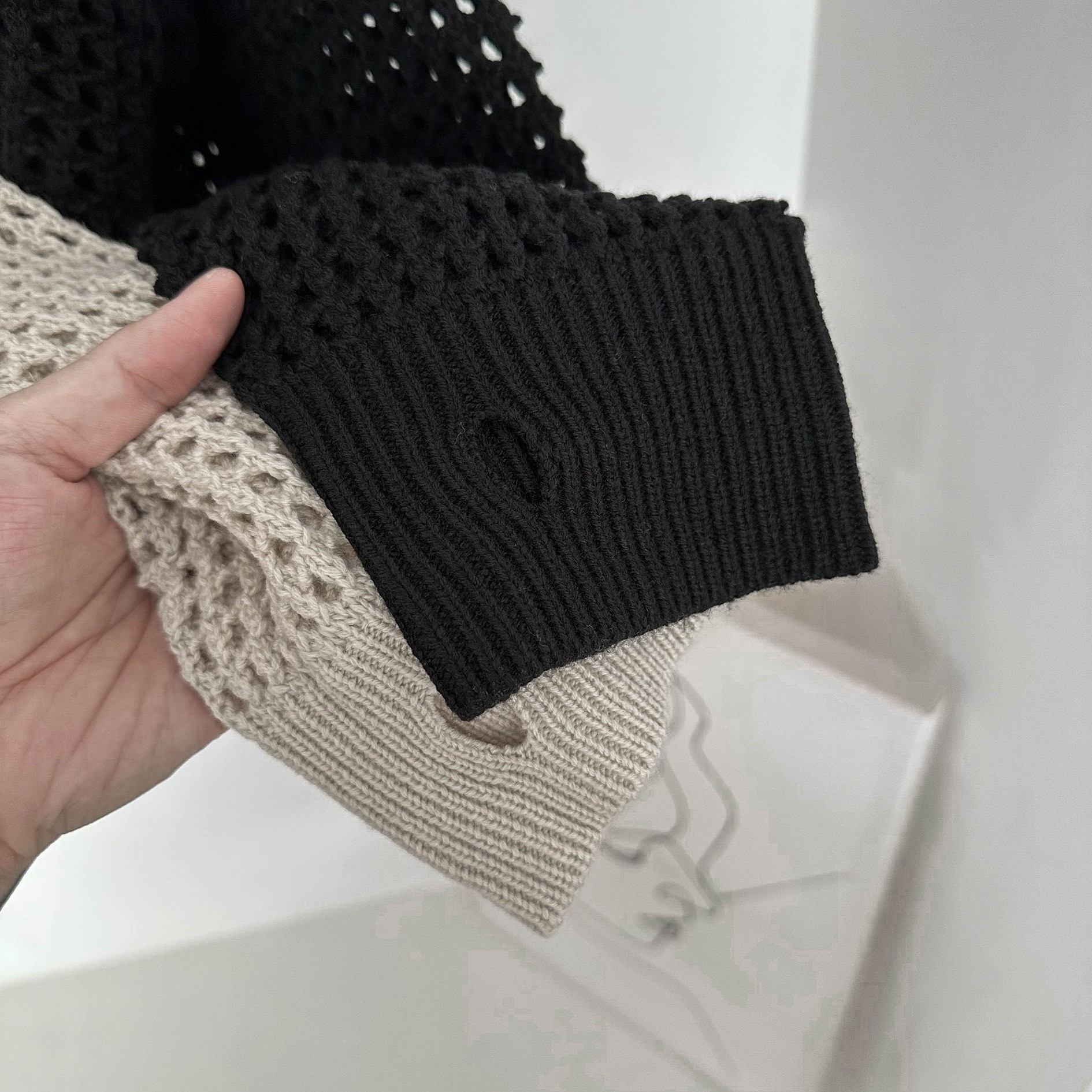 韓國簍空洞洞慵懶連帽針織外套 3921