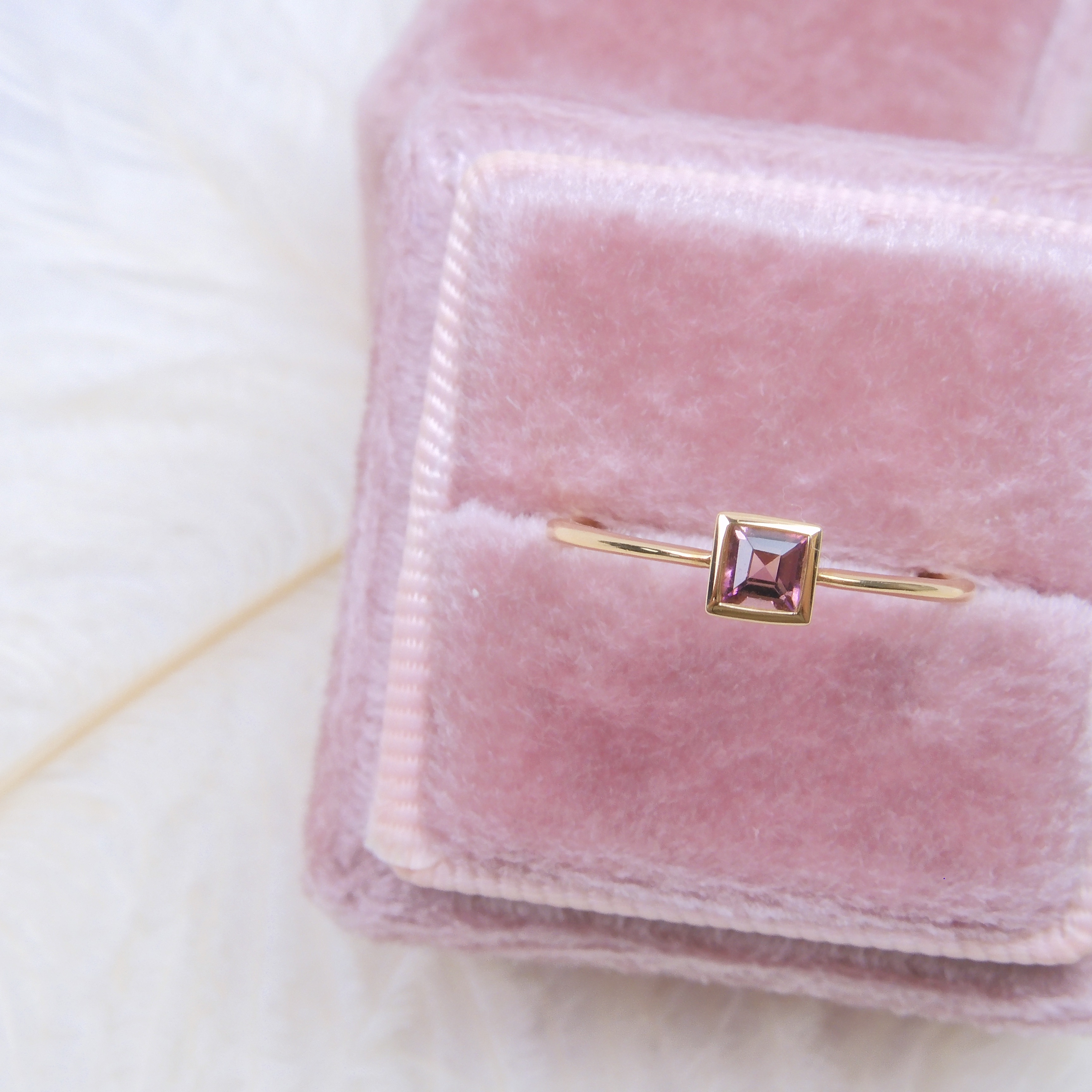 18K金 0.16ct 碧璽戒指