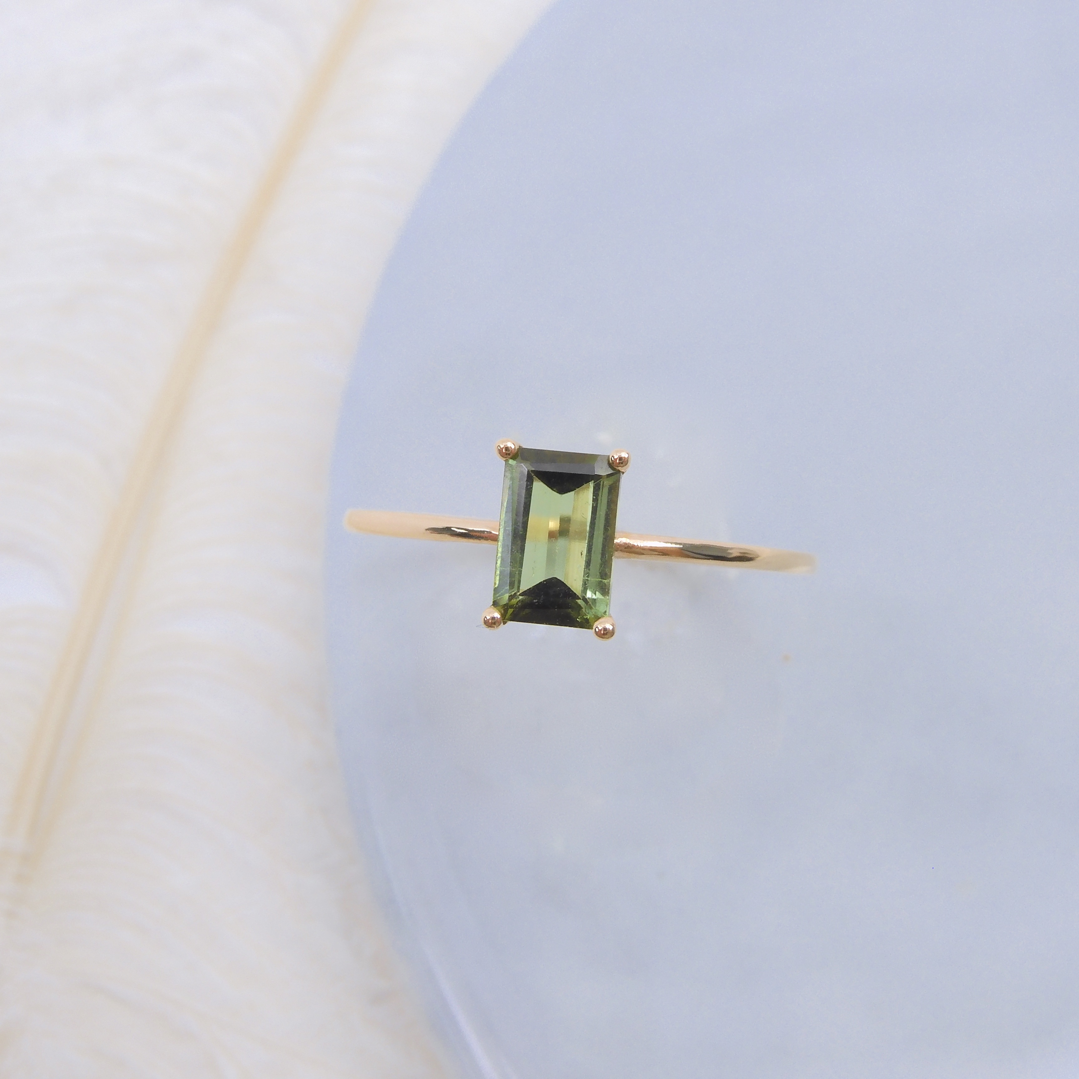 18K金 0.55ct 碧璽戒指