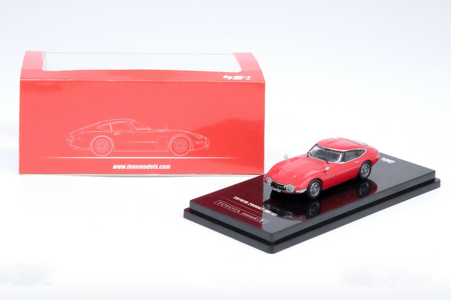 INNO 1/64 TOYOTA 2000GT Solar Red