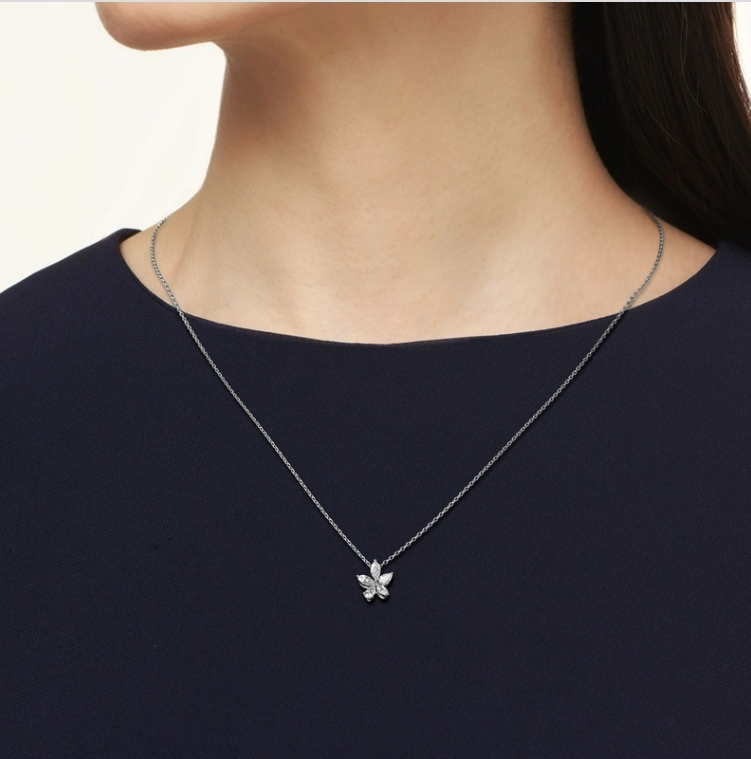 Mikimoto - 花葉鑽石吊墜頸鍊 GP-961U