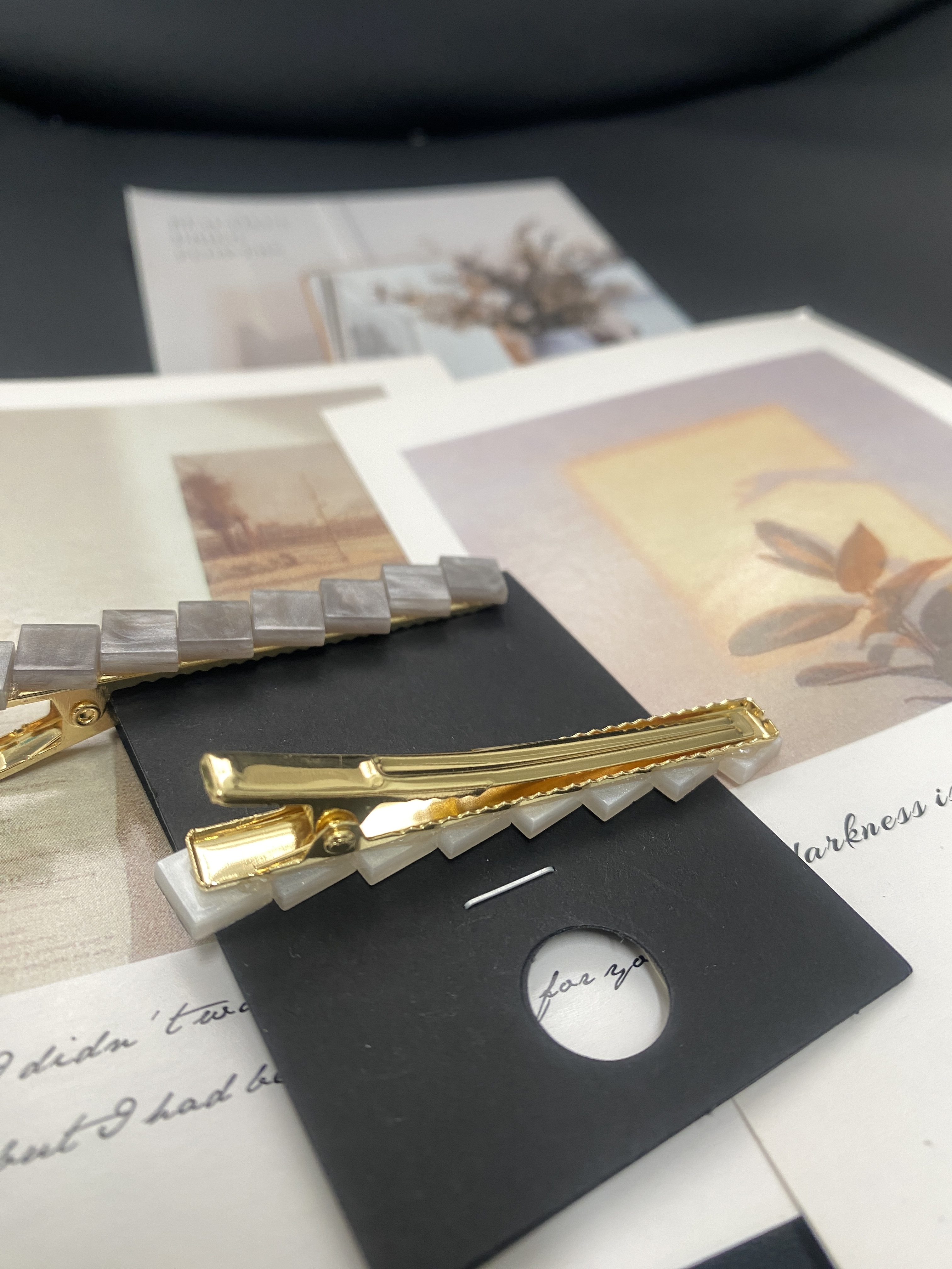 【髮飾】HP0020 粒粒方格髮夾2支入