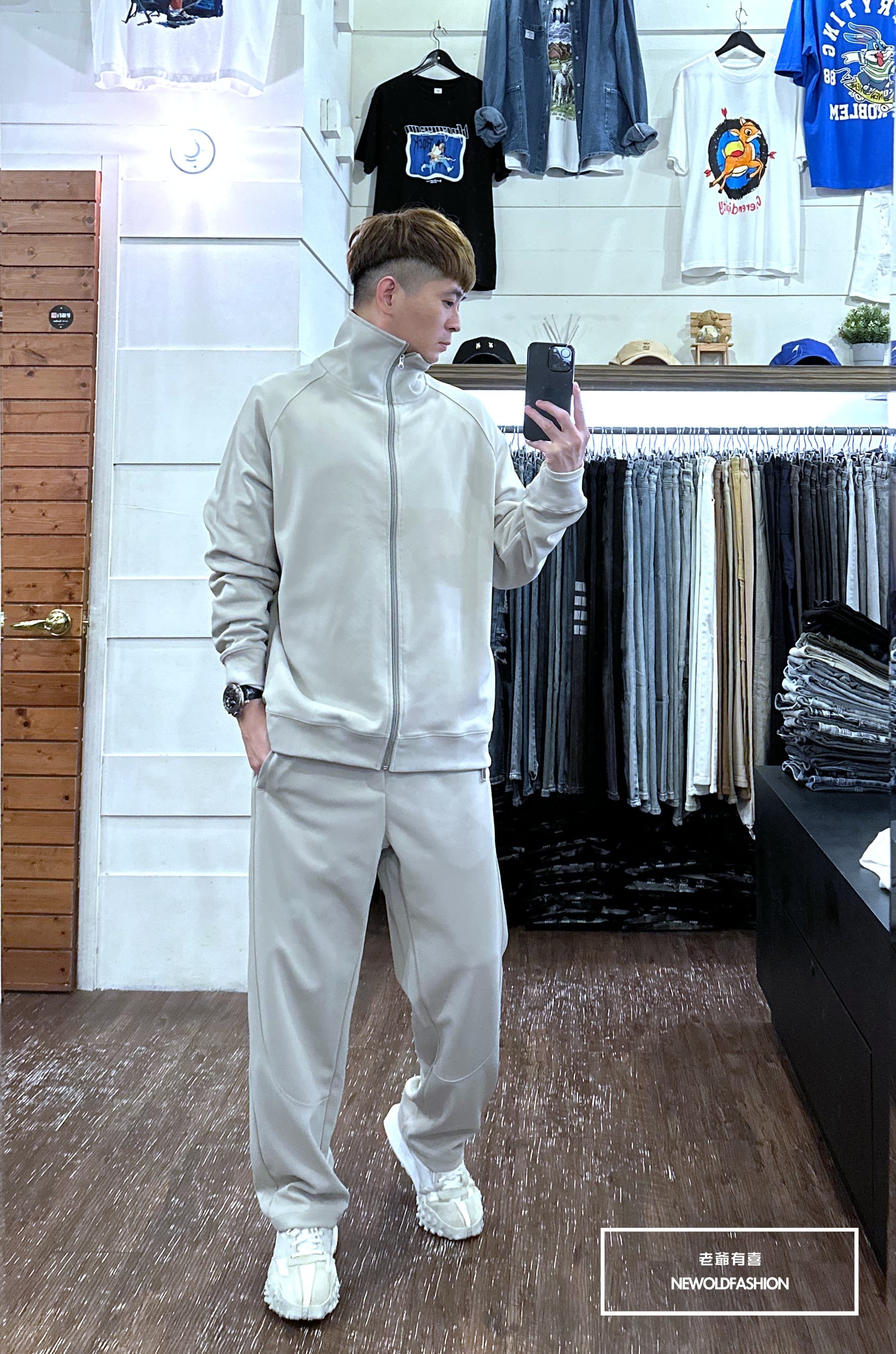 『新品上市』重磅素色立領棉質外套-灰(NOF2310C65007)