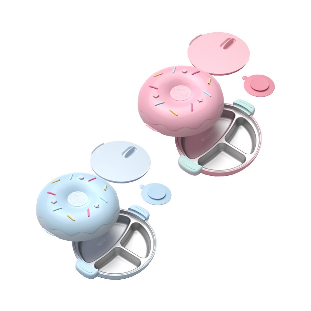 #Goryeobaby 甜甜圈316不銹鋼兒童分隔餐盤/2色