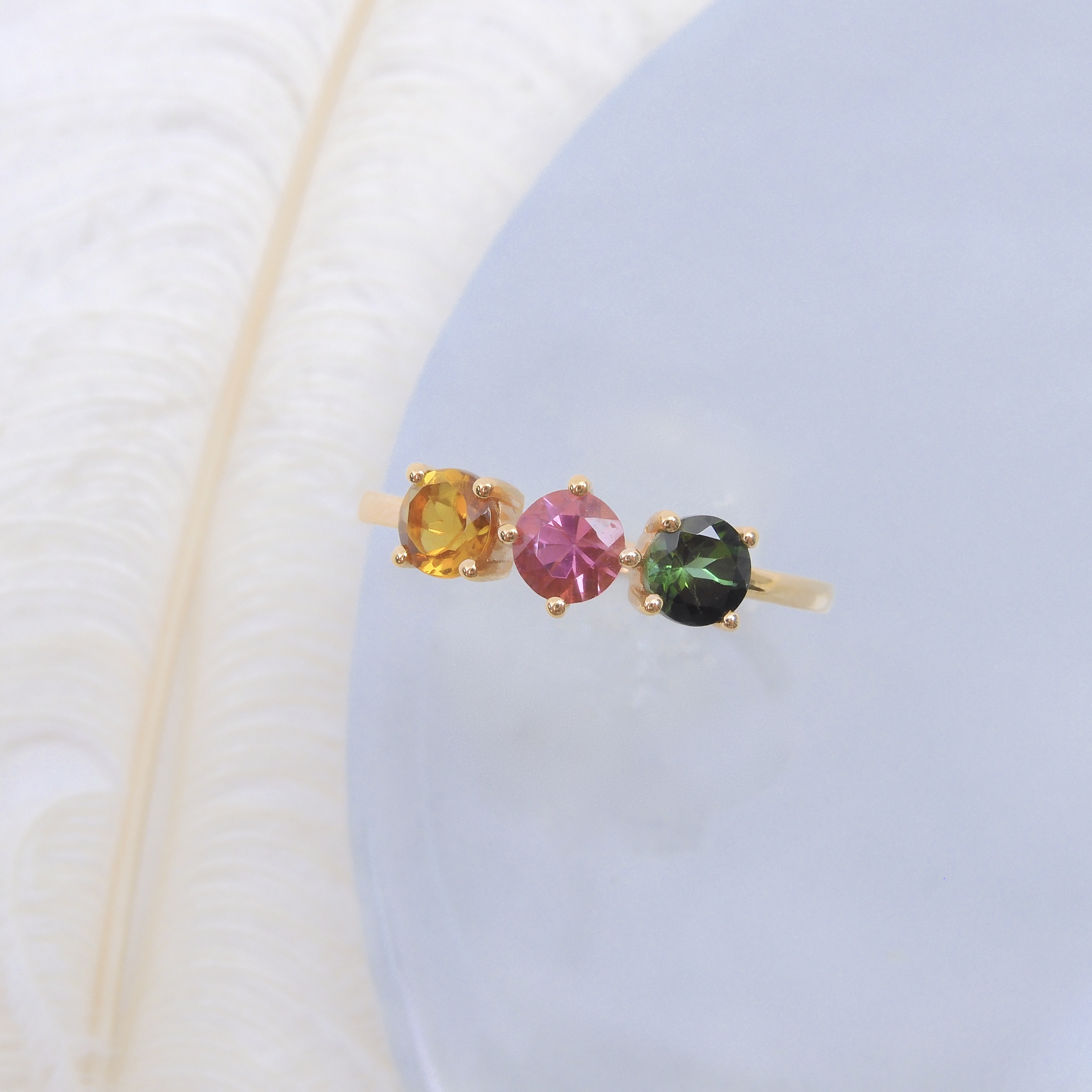 18K金 0.82ct 碧璽戒指