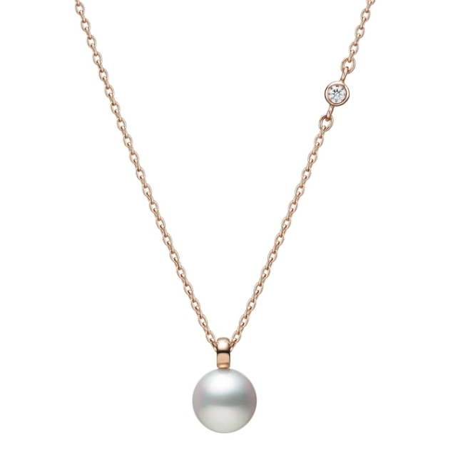 Mikimoto - 珍珠吊墜玫瑰金頸鍊 PP-20577I