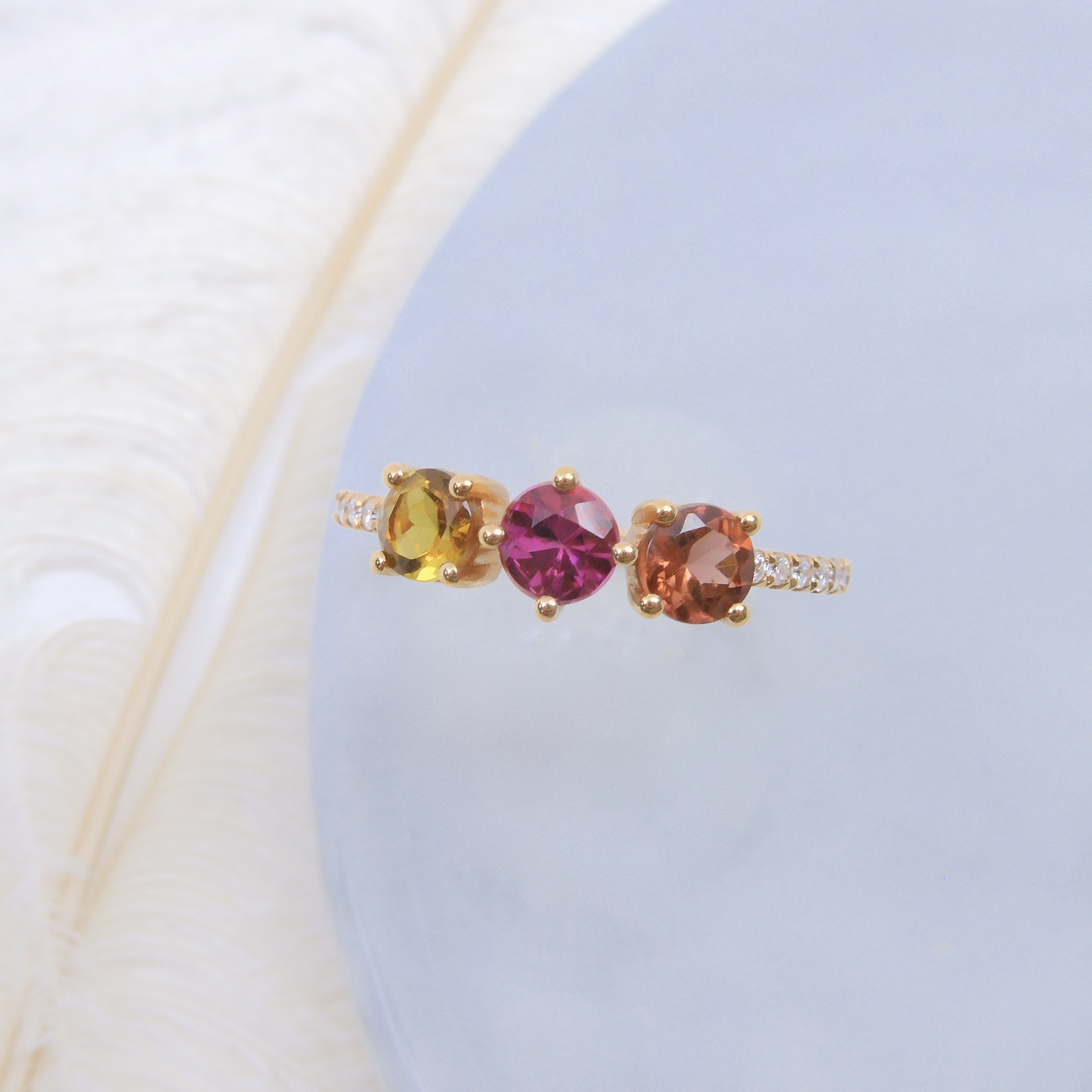 18K金 0.77ct 碧璽戒指