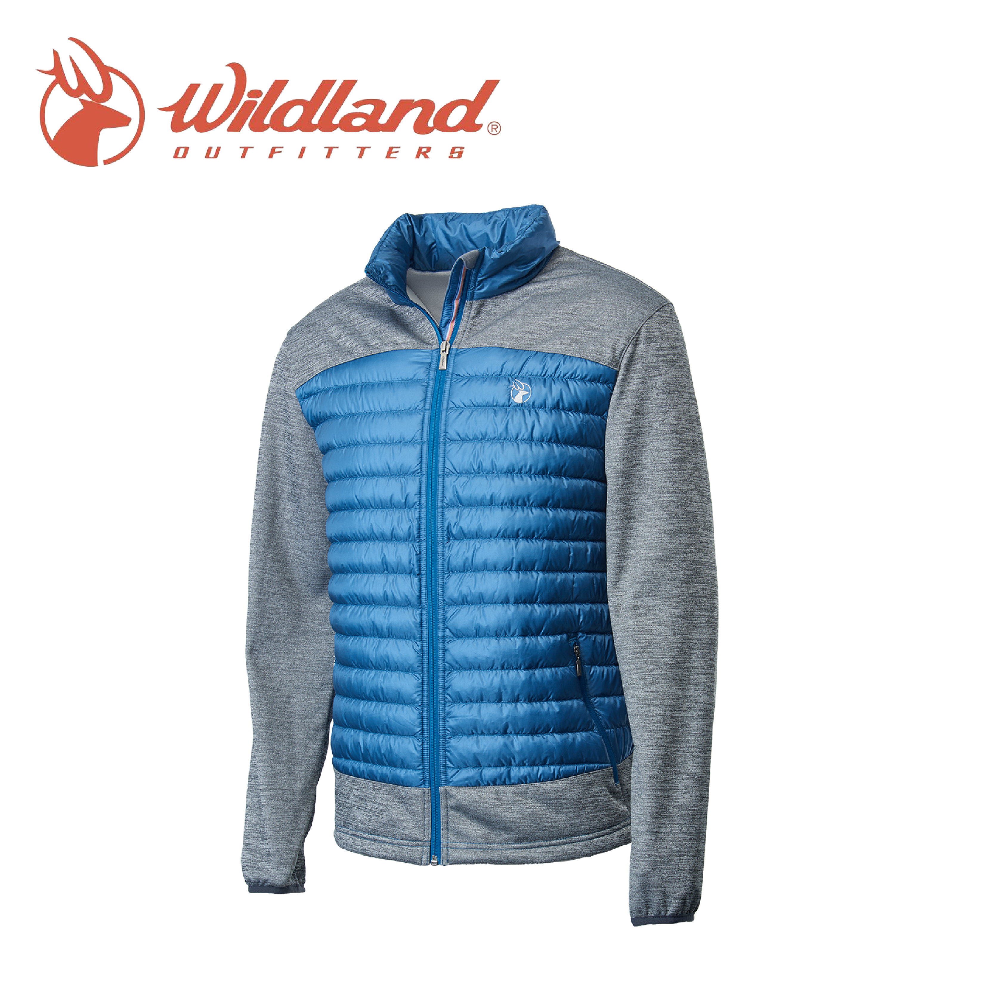 Wildland 荒野 0A62992 彈性針織拼接羽絨外套 男款 (4色) 防絨/輕量透氣/防風保暖/休閒登山 02W0062992