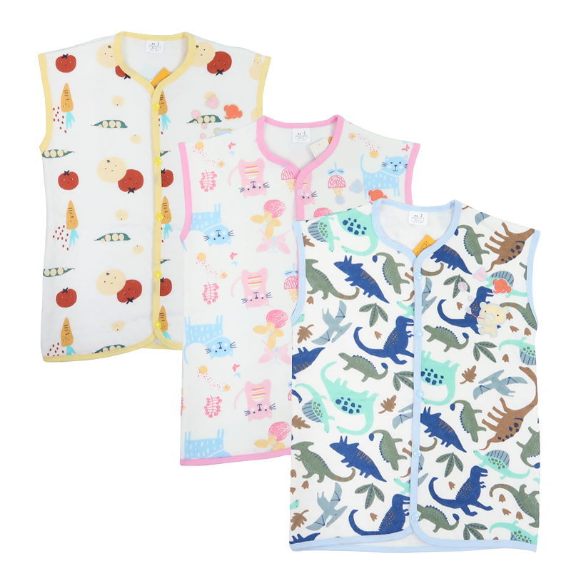 Koma Land: 童裝印花加長夾絲背心 BE5015 (2-4碼)