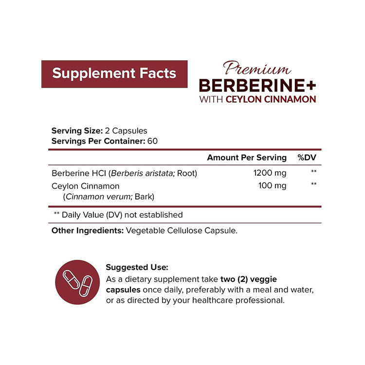 NutriFlair Berbernine with Ceylon Cinnamon 1200mg ,  120 Veg Capsules
