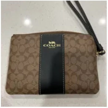 [S] COACH CJ792 MIC SIG CRN ZIP,IM/KHAKI/BLACK, 196395096619 (SCO538)