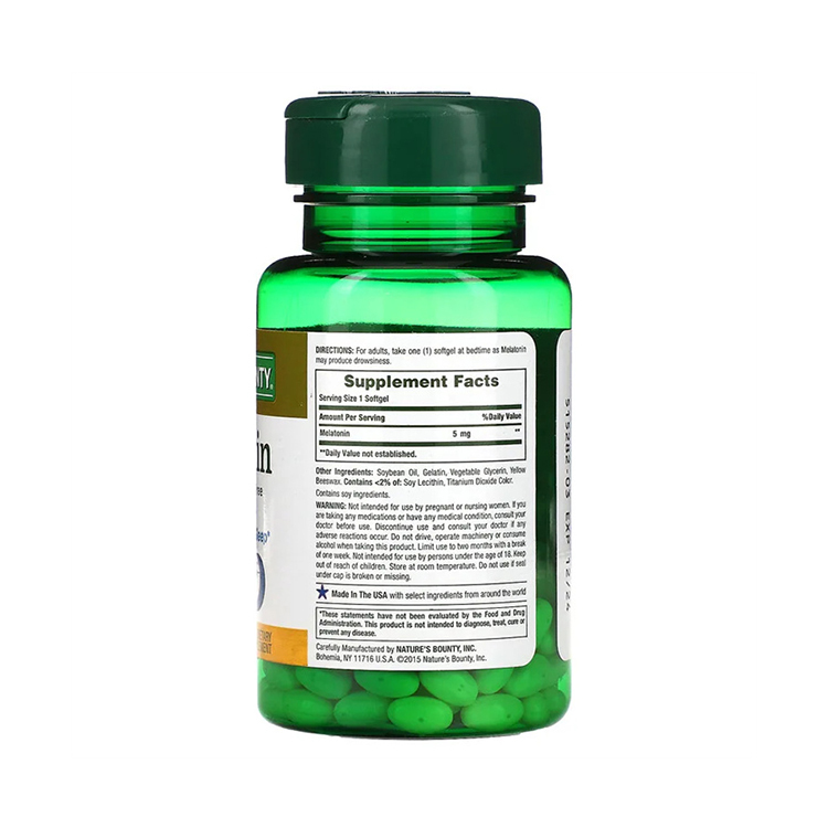 Nature's Bounty Melatonin, 5 mg, 90 Rapid Release Softgels