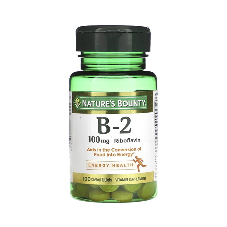 Nature’s Bounty Vitamin B2 100 mg ,100 Coated Tablets
