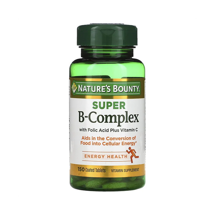 Nature's Bounty, Super B-Complex with Folic Acid Plus Vitamin C, 150 Coated Tablets