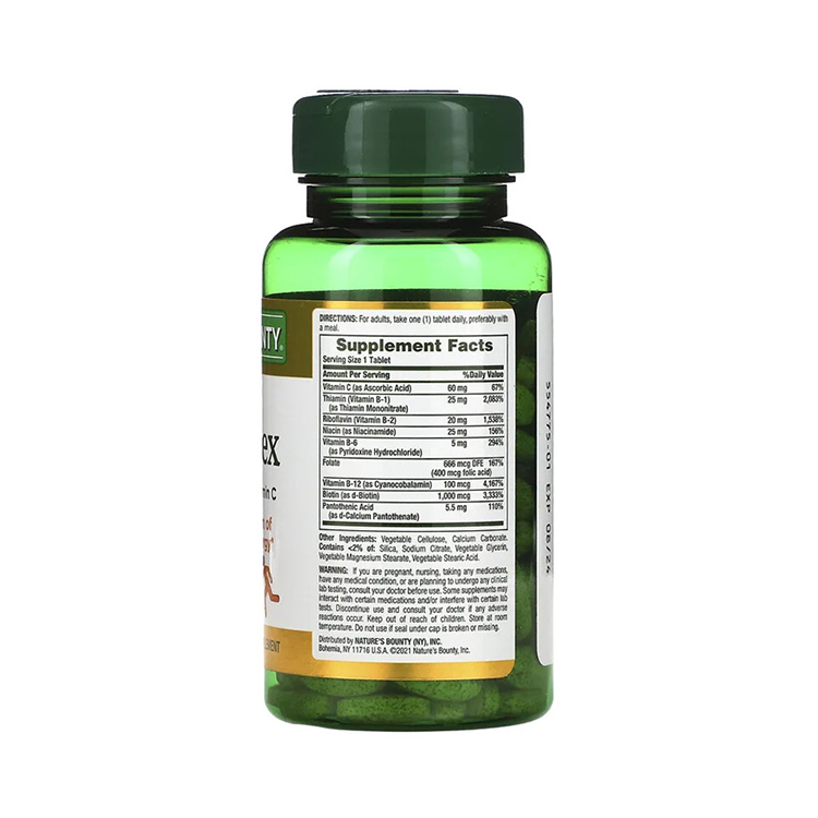 Nature's Bounty, Super B-Complex with Folic Acid Plus Vitamin C, 150 Coated Tablets