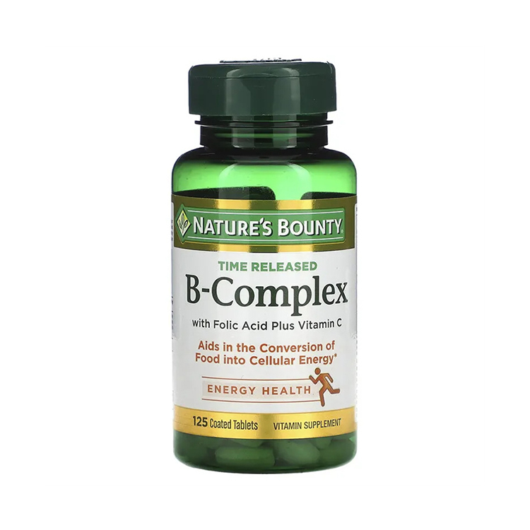 Nature's Bounty, B-Complex, Time Released, 125 Coated Tablets