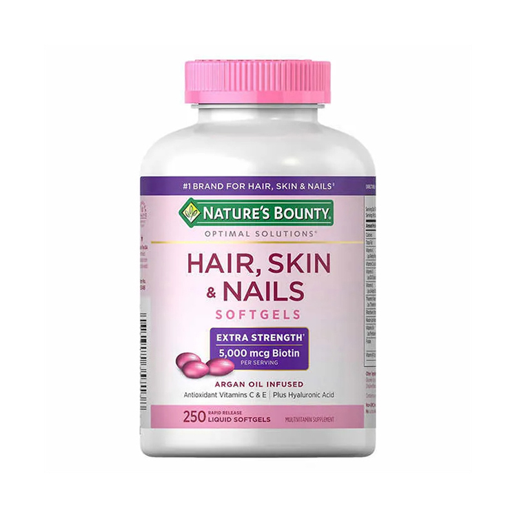 Nature's Bounty, Hair, Skin & Nails, Extra Strength, 250 Rapid Release Liquid Softgels