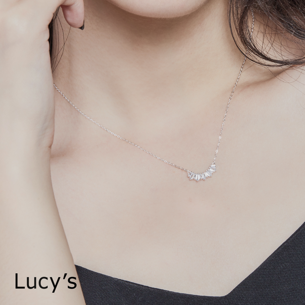 925純銀 一抹無暇 項鍊 (110834)