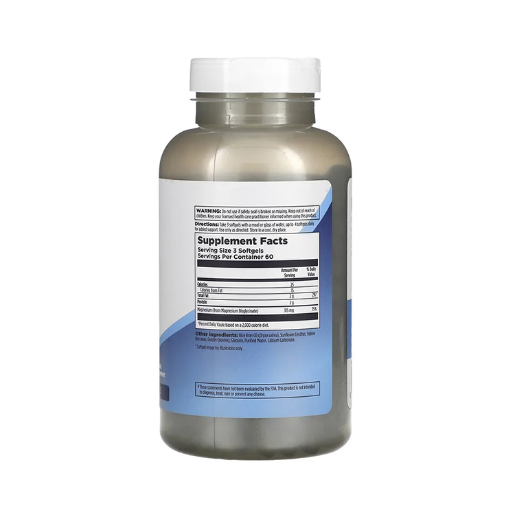 KAL, High Absorption Magnesium Glycinate, 180 Softgels