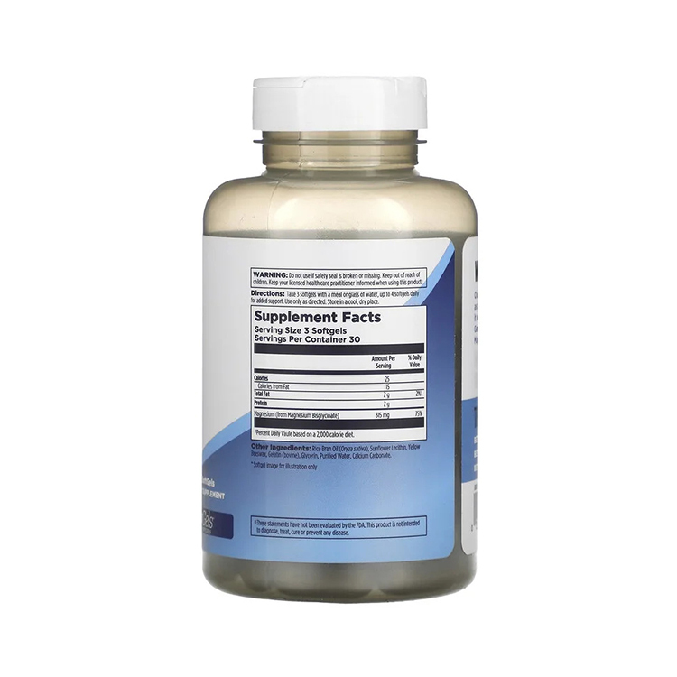 KAL High Absorption Magnesium Glycinate, 90 Softgels