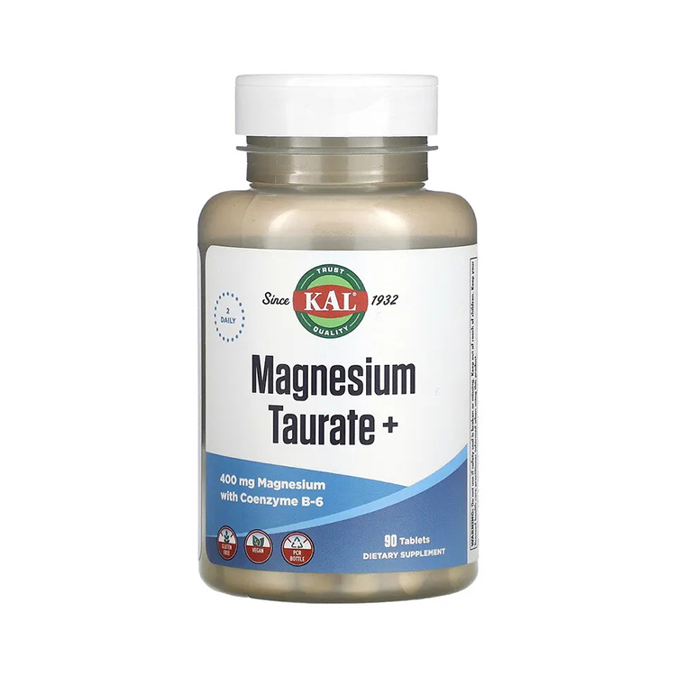 KAL, Magnesium Taurate +, 200 mg, 90 Tablets