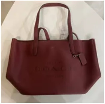 [S] COACH CC050 CAMRN TOTE,SV/WINE, 195031951985 (SCO544)