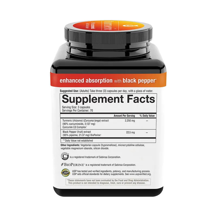 Youtheory Turmeric 2250 mg Extra Strength Formulas , 210 Veg Capsules