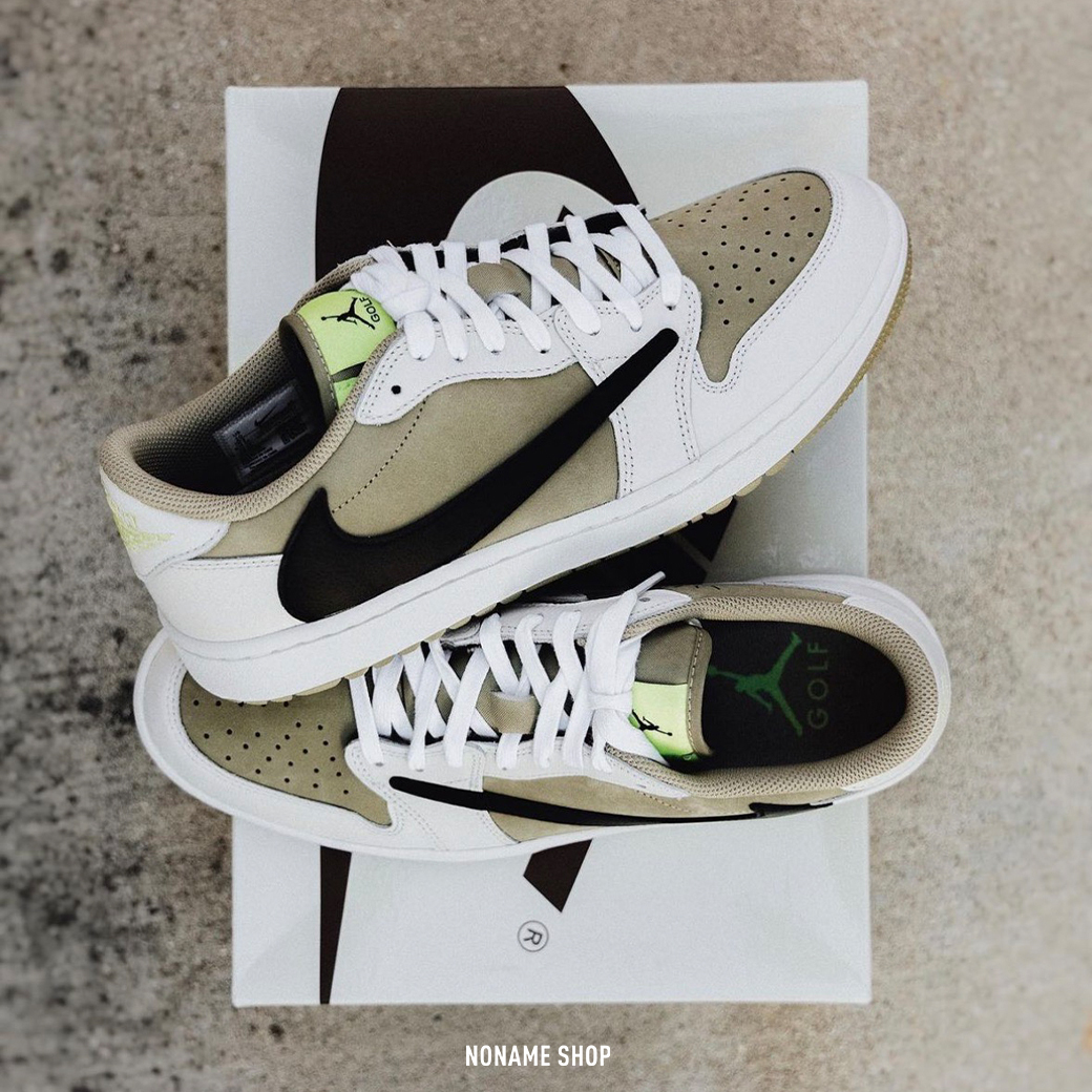 NIKE AIR JORDAN 1 GOLF X TRAVIS SCOTT ''NEUTRAL OLIVE'' 低