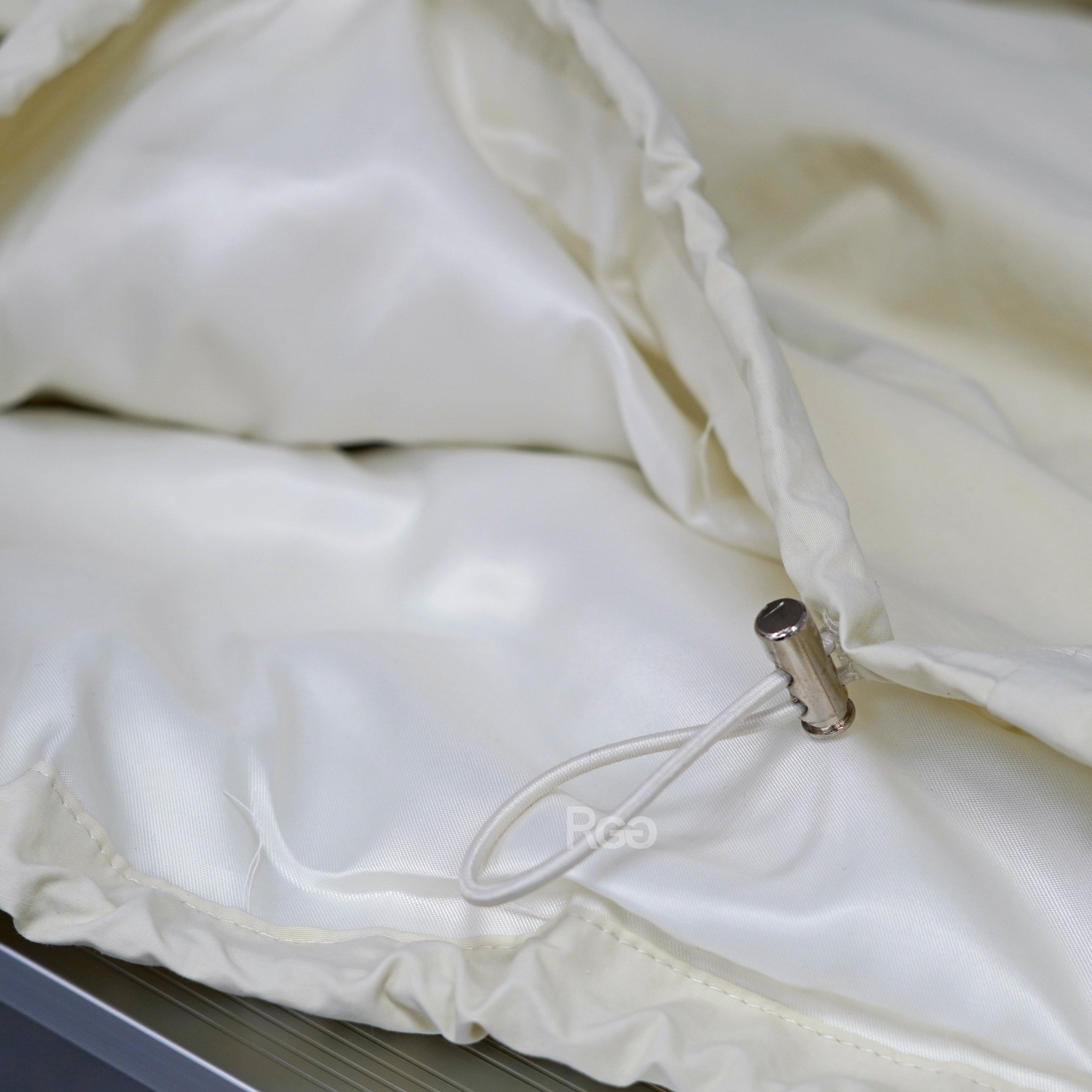 寬版風衣拉鍊外套內裡細節照