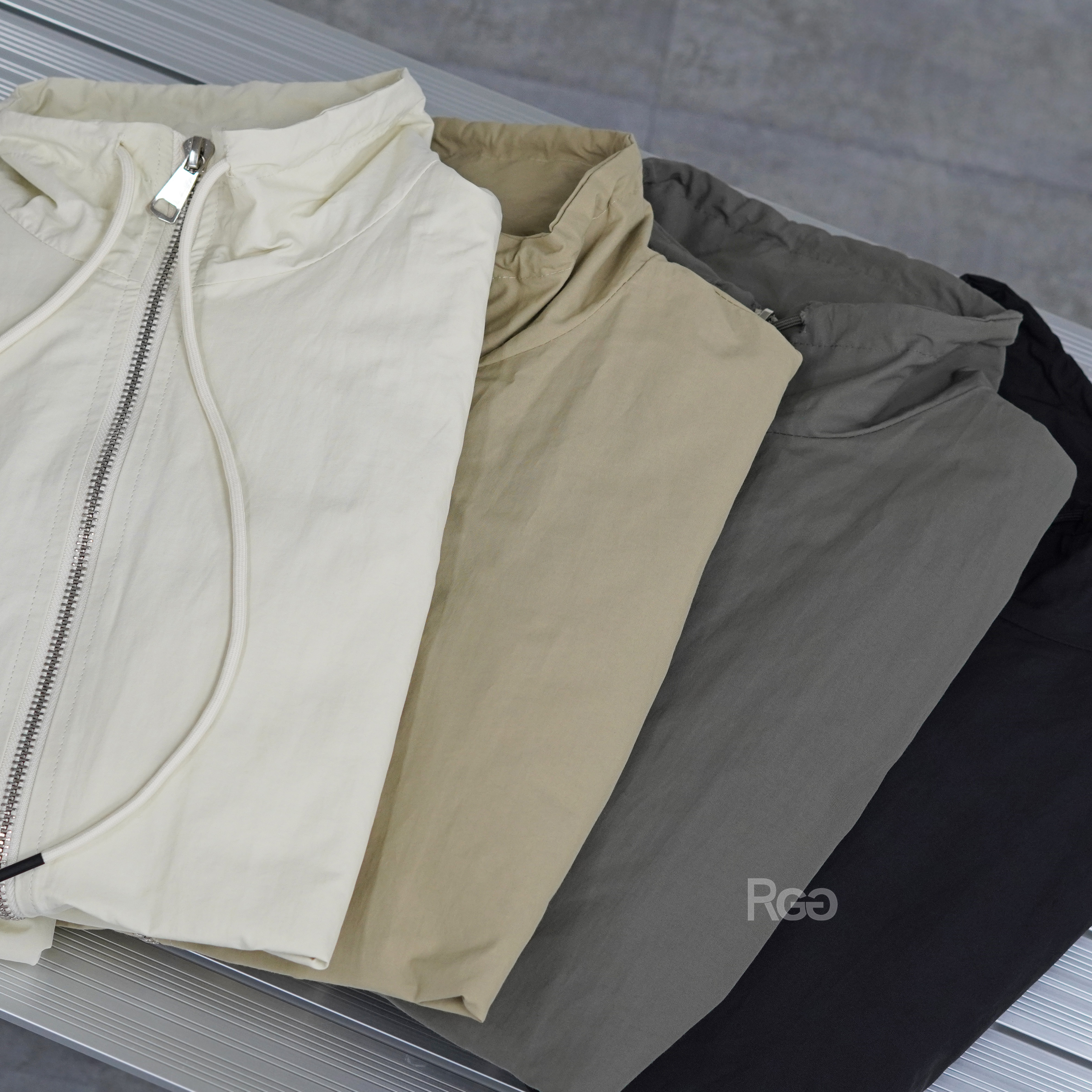 寬版風衣拉鍊外套商品照