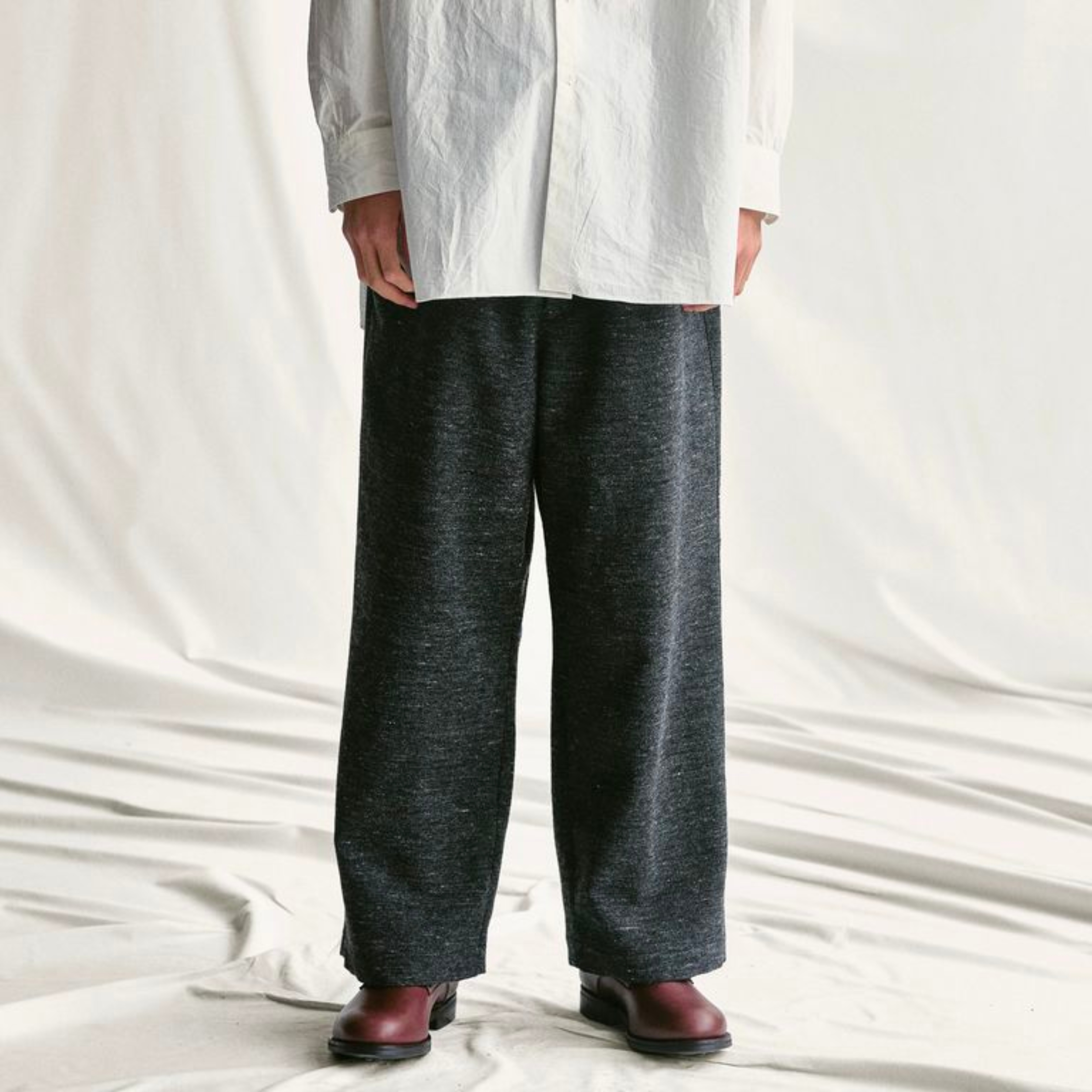 YOKO SAKAMOTO - TWEED BAGGY PANTS / GRAY