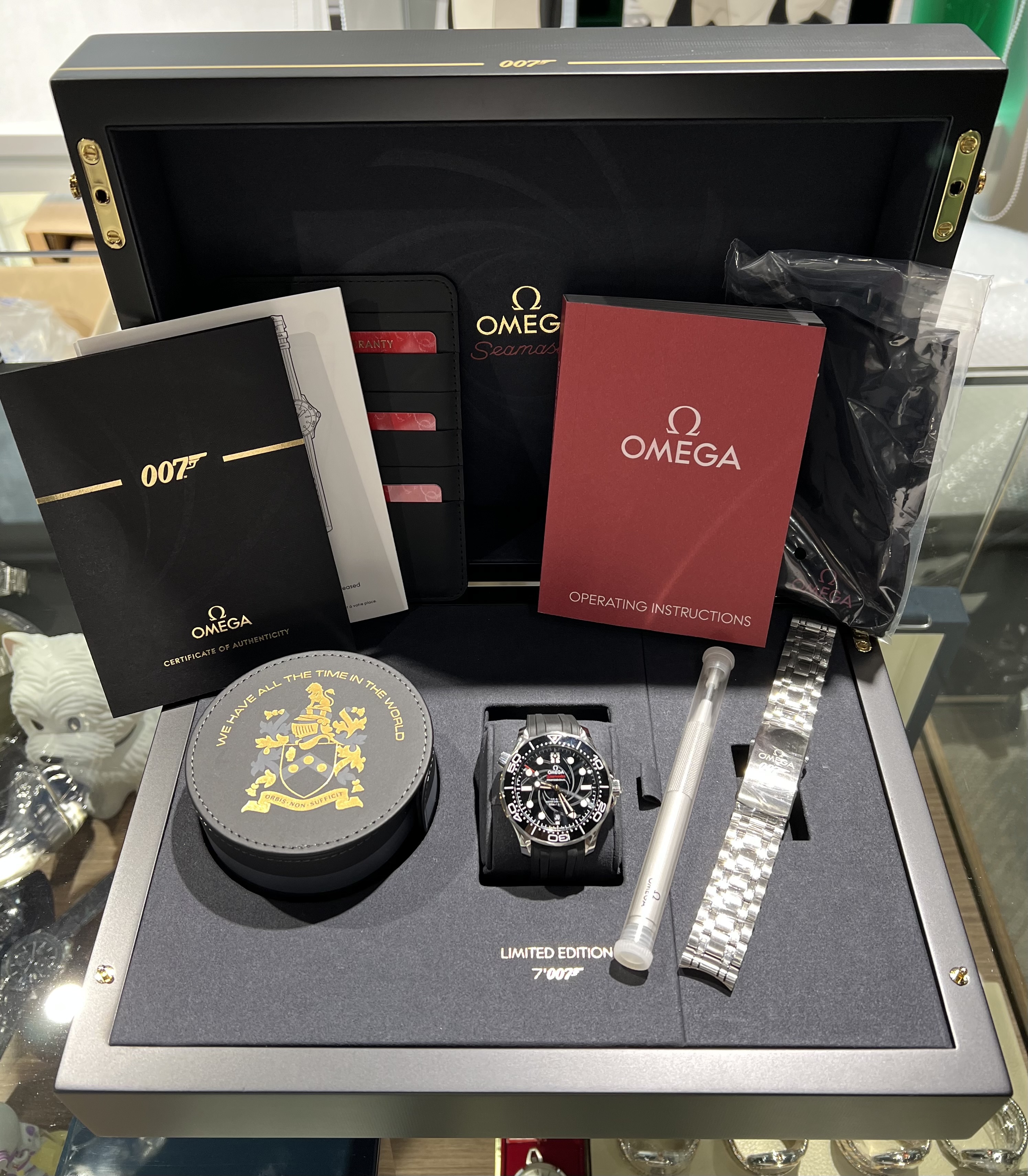 DISCONTINUED Preowned OMEGA SEAMASTER DIVER 300M 210.22.42.20.01.004   21022422001004  JAMES BOND 007 EDITION CO‑AXIAL MASTER CHRONOMETER 42MM STEEL