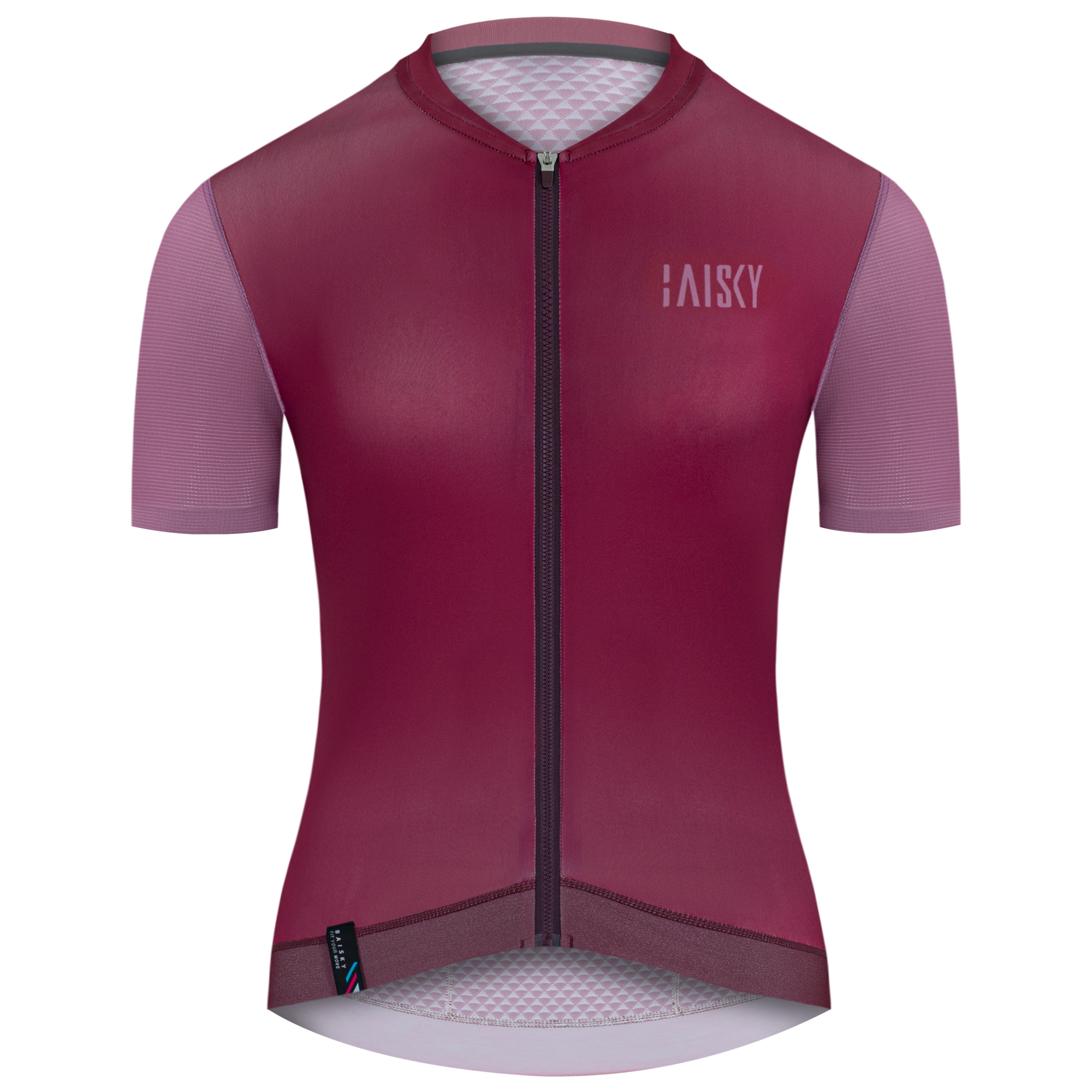 女款空力短車衣 元氣 酒紅