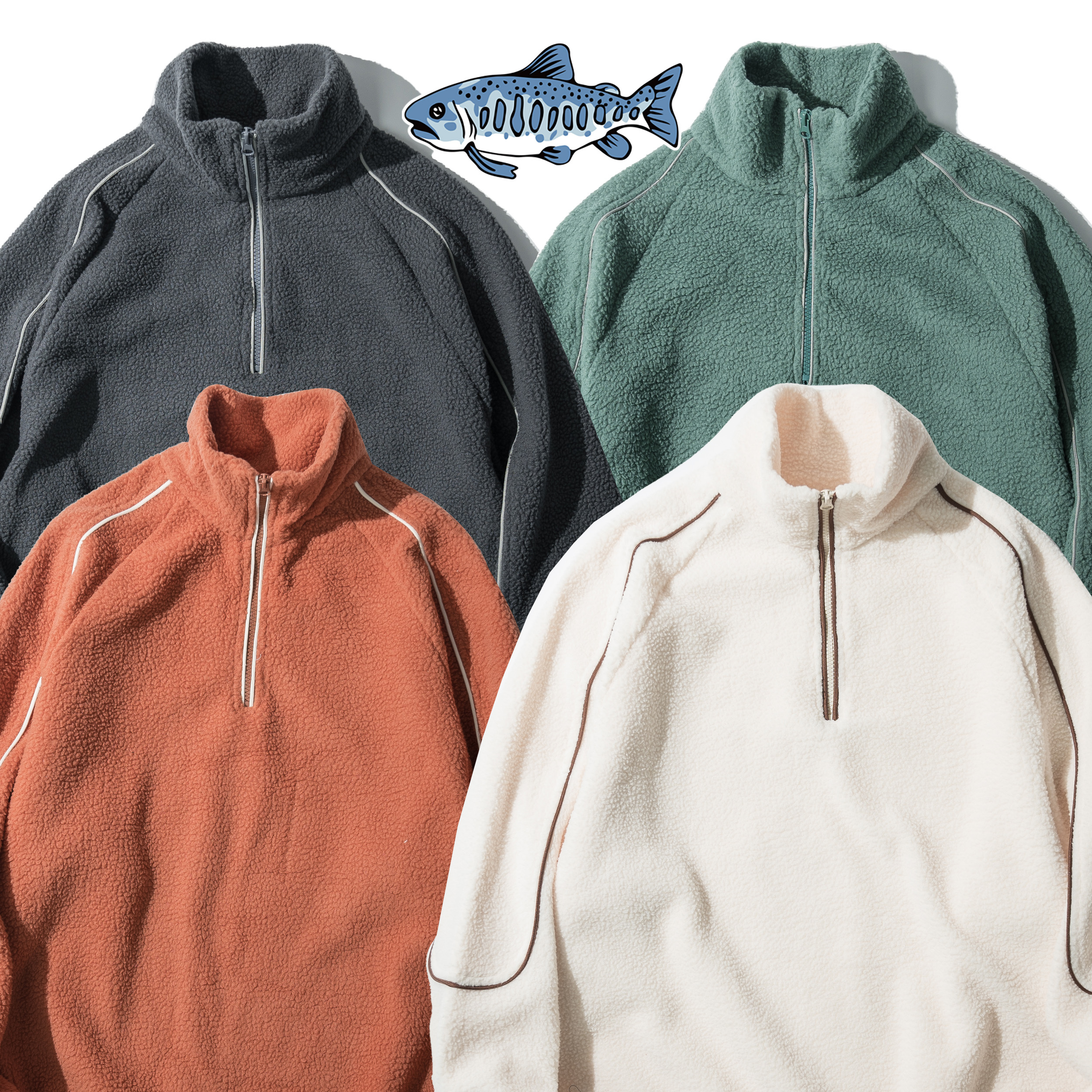 AGILITY MIAO / Fleece Half-Zip Pullover 搖粒棉半拉鏈衛衣