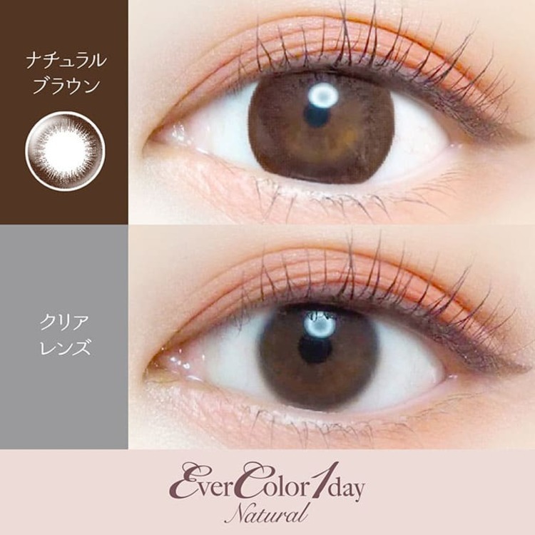 [20片]EverColor 1 Day Natural ナチュラルブラウン Natural Brown 有色日抛棄隱形眼鏡