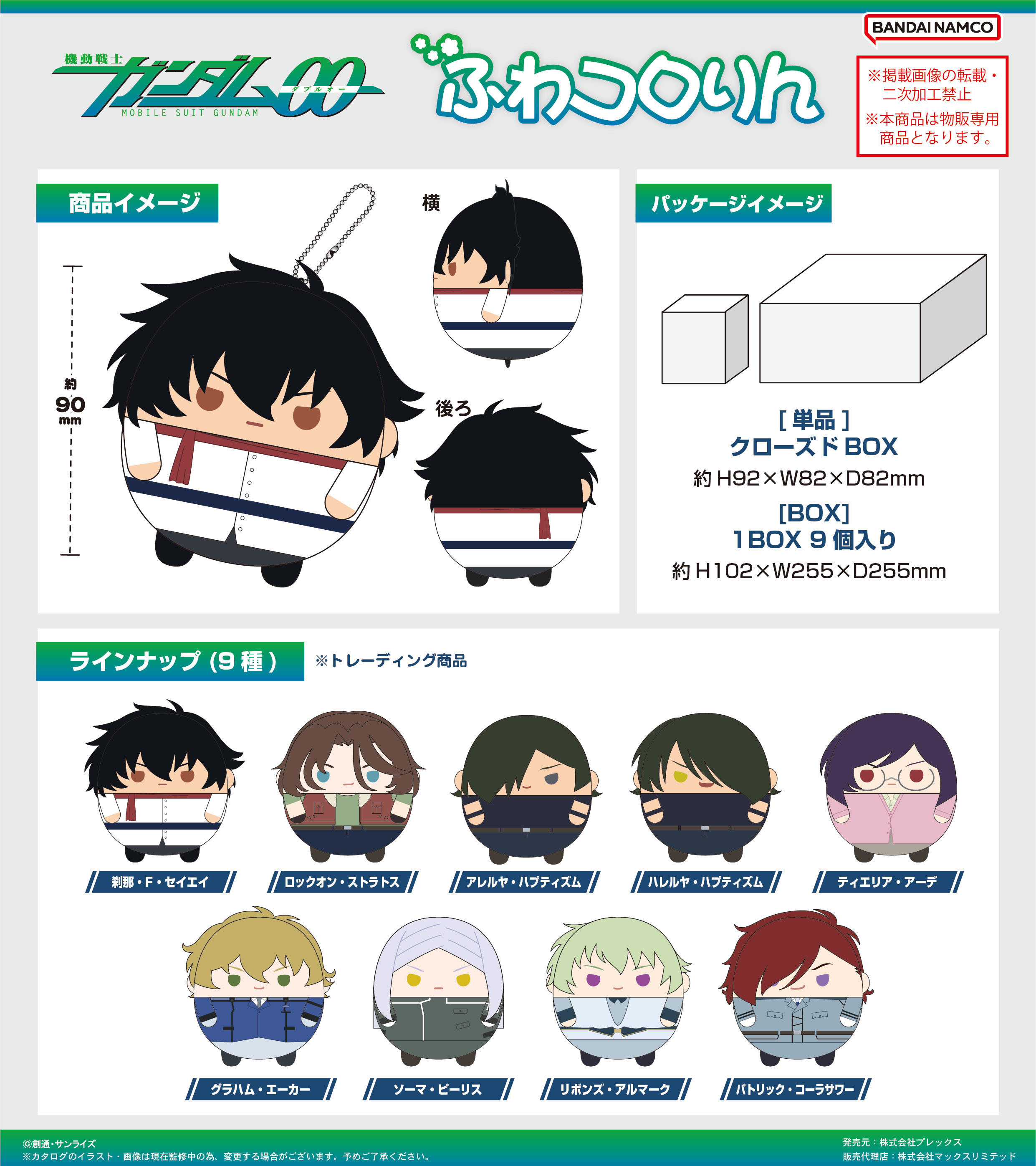 「ACG.GO」「預購」機動戰士高達00 Fuwakororin 公仔SET