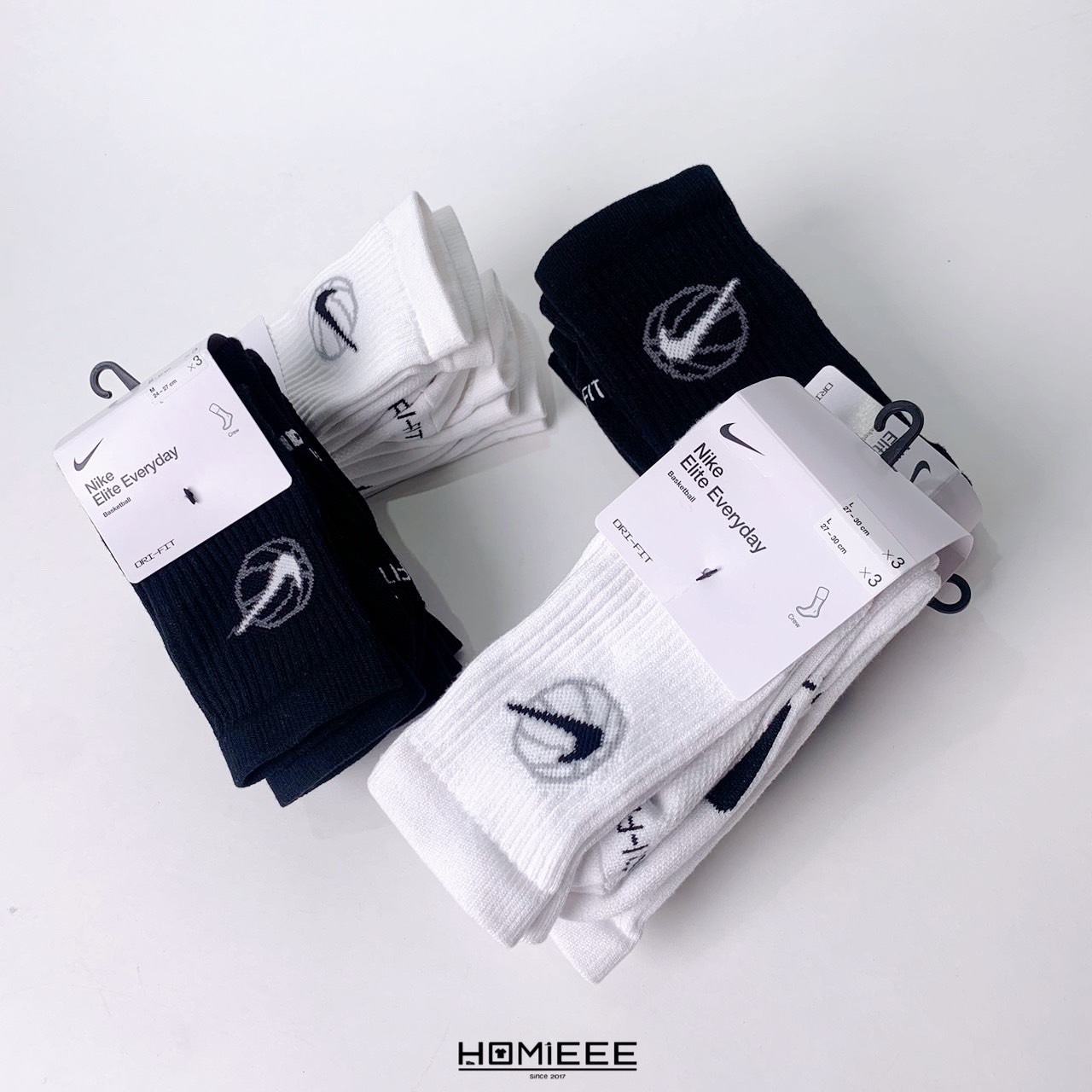Nike Everyday Dri-fit Socks 長襪 籃球襪 菁英襪 黑色 白色 [DA2123]