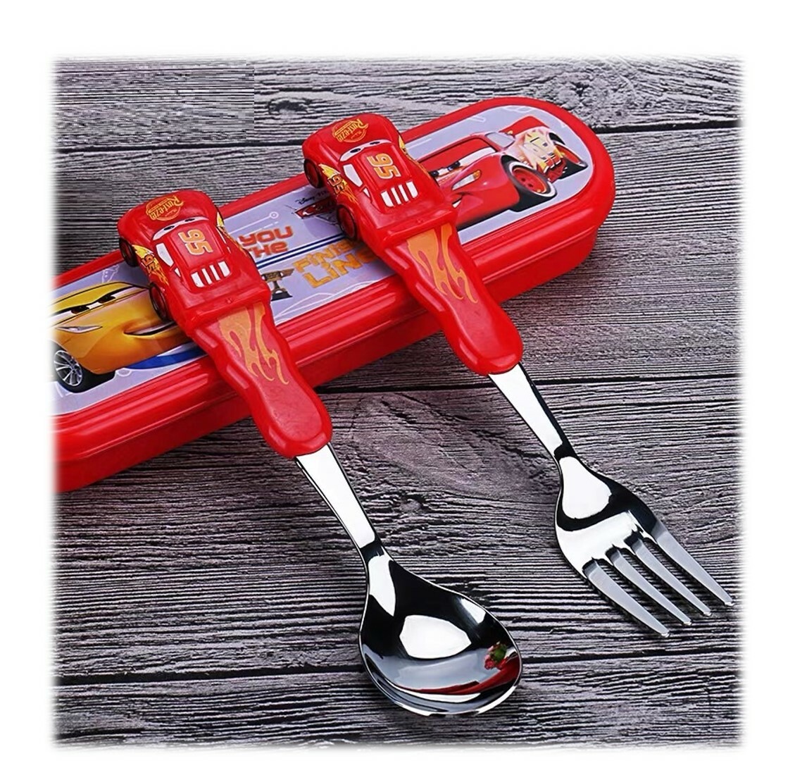 迪士尼反斗車王 - 不銹鋼餐具套裝 (匙.叉)