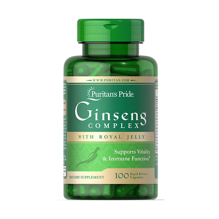 Puritan's Pride Ginseng Complex With Royal Jelly ,100 Rapid Release Capsules