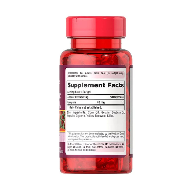 Puritan's Pride, Lycopene , 40 mg , 60 Rapid Release Softgels